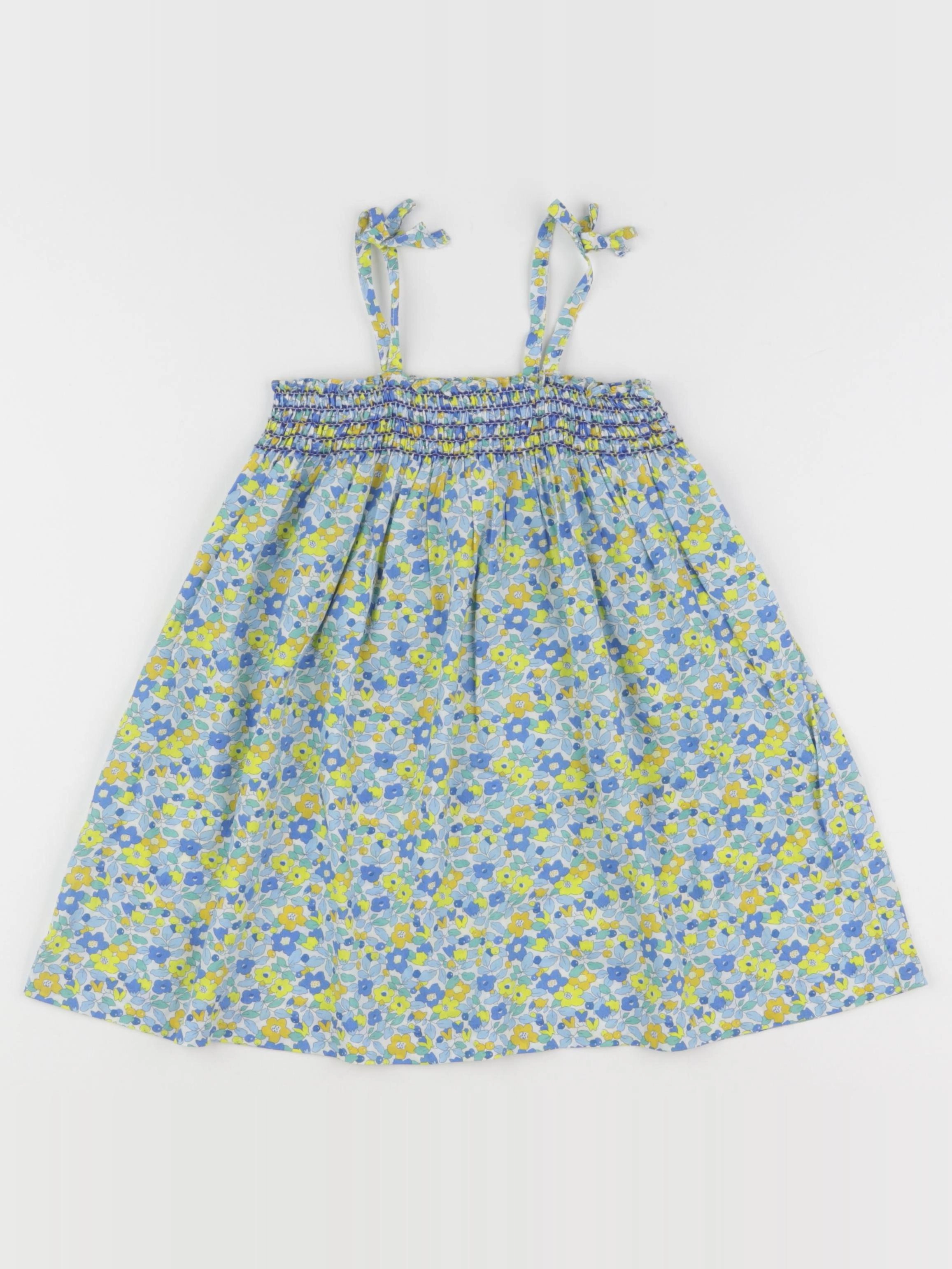 Jacadi - robe liberty bleu, jaune - 3 ans