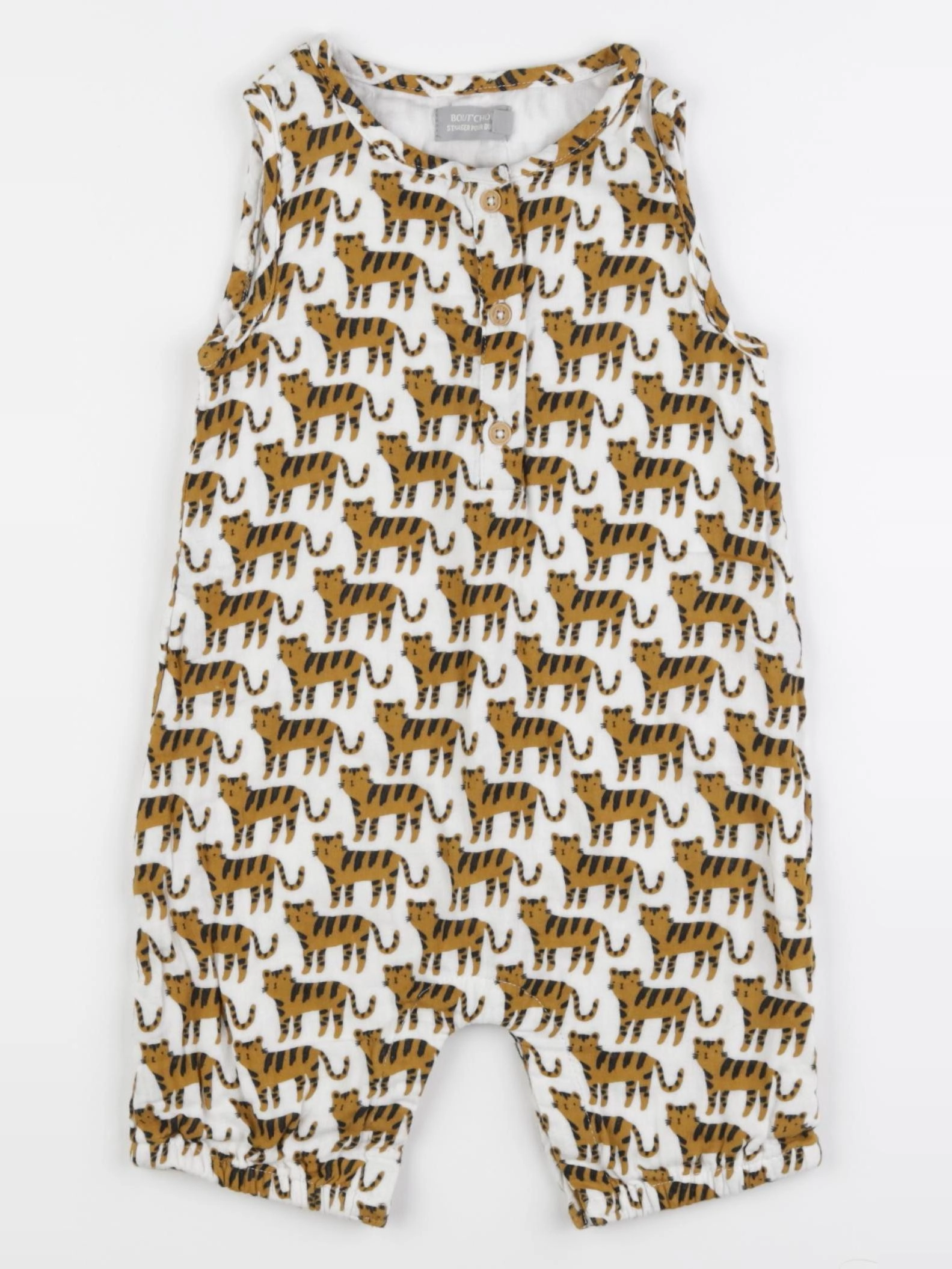 Boutchou - combinaison marron, blanc - 18 mois