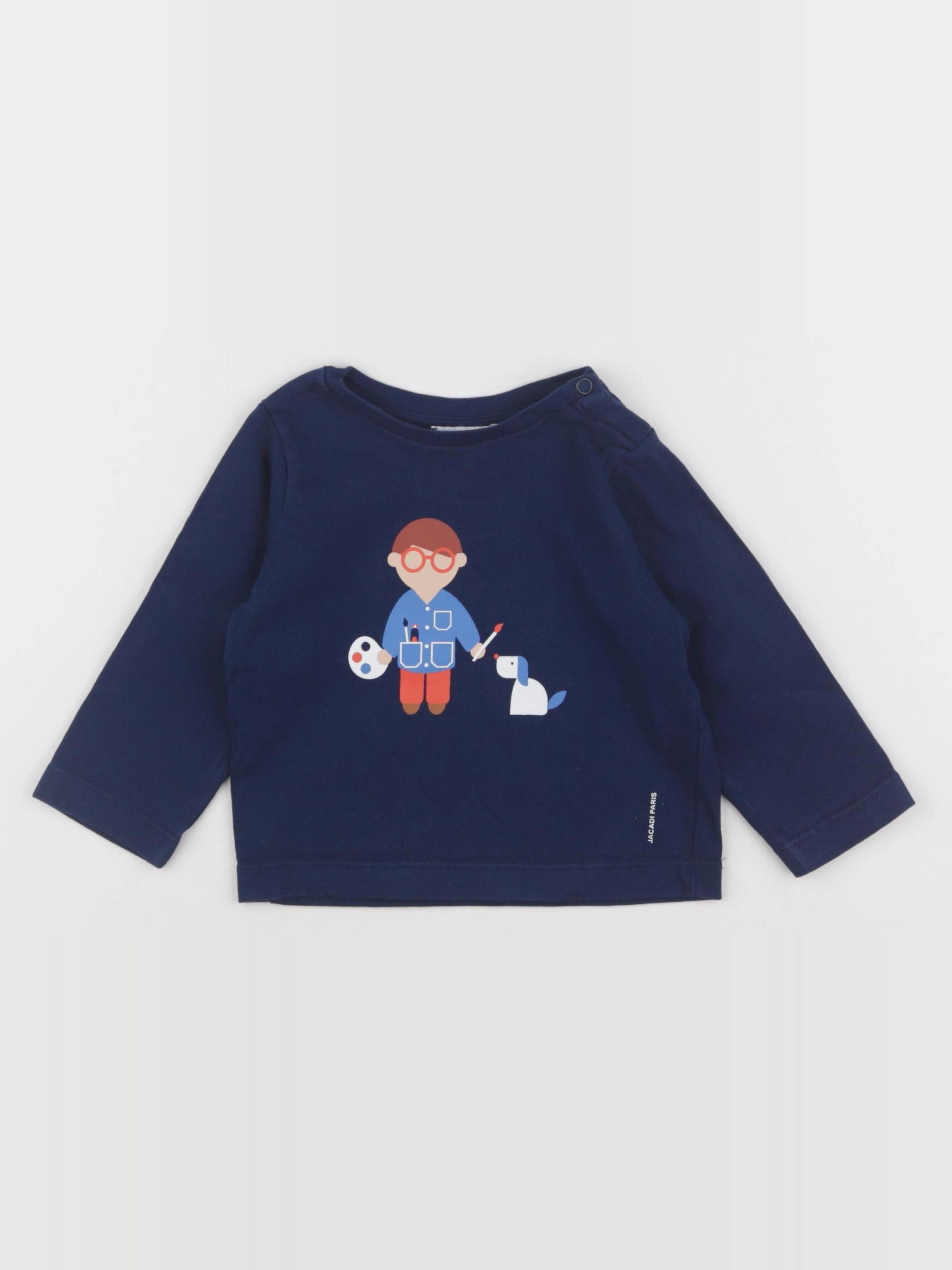 Jacadi - tee-shirt bleu - 6 mois