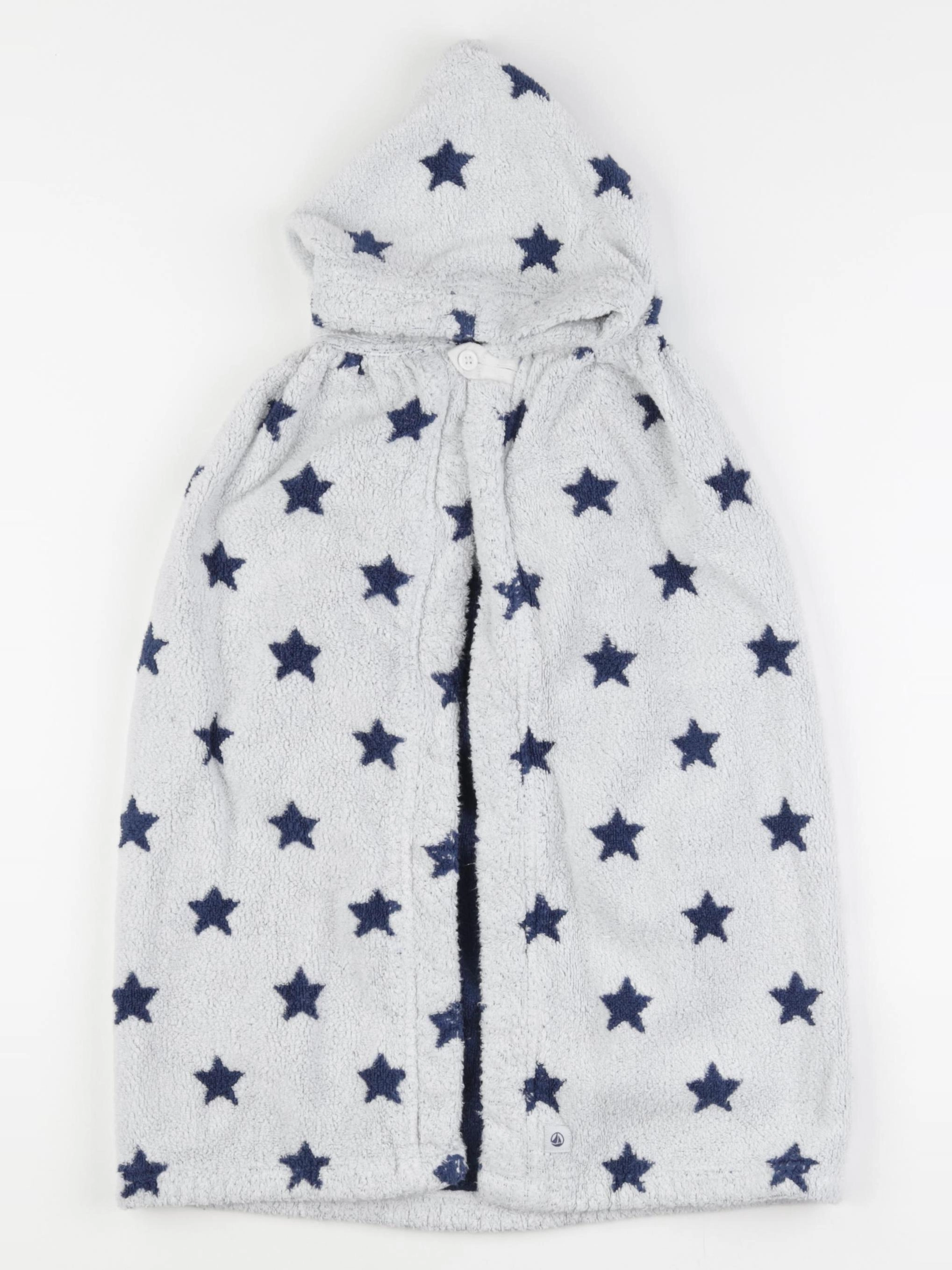Petit Bateau - cape de bain blanc, bleu - 0/12 mois