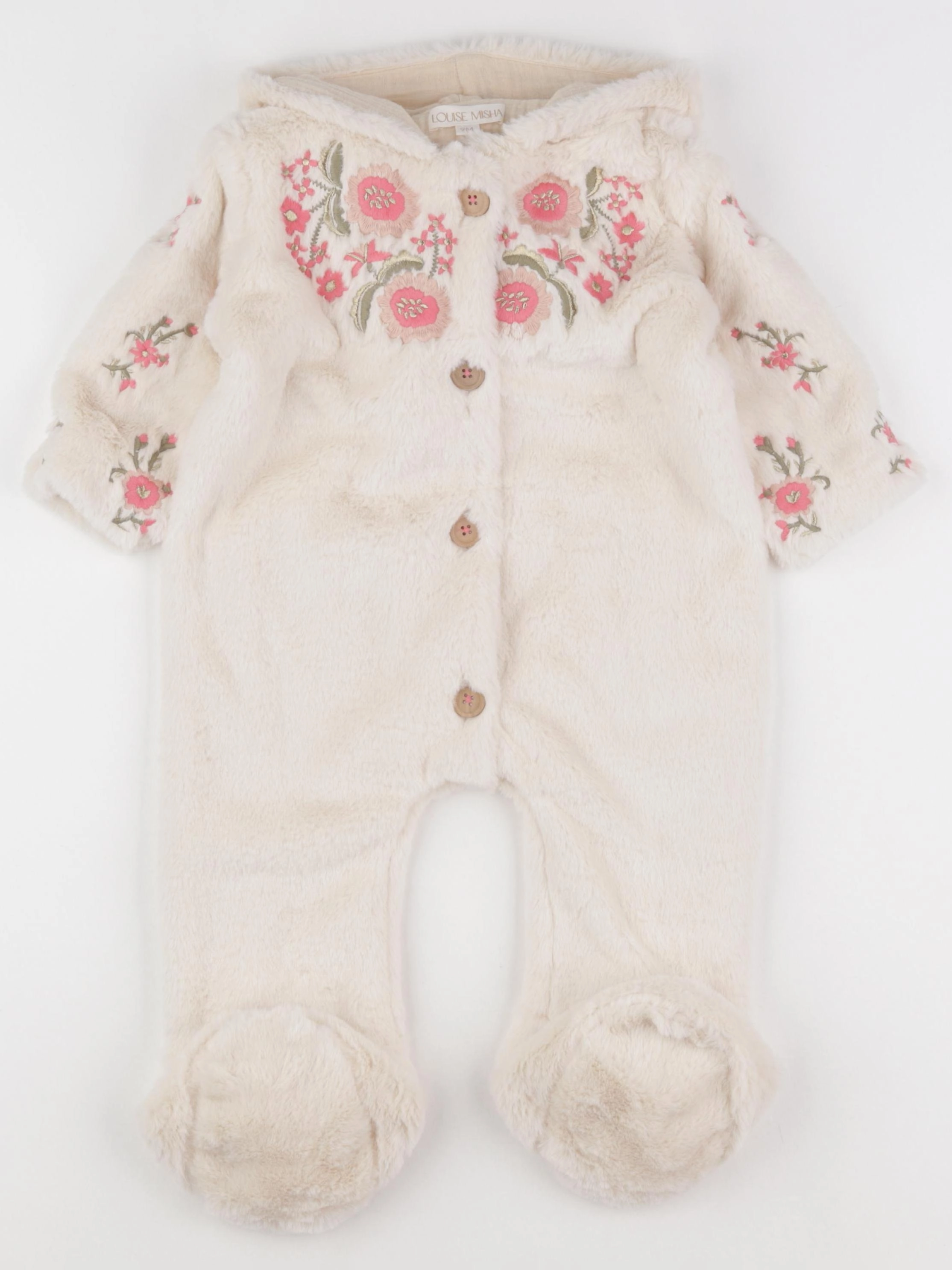 Louise Misha - combi-pilote beige, rose - 9 mois