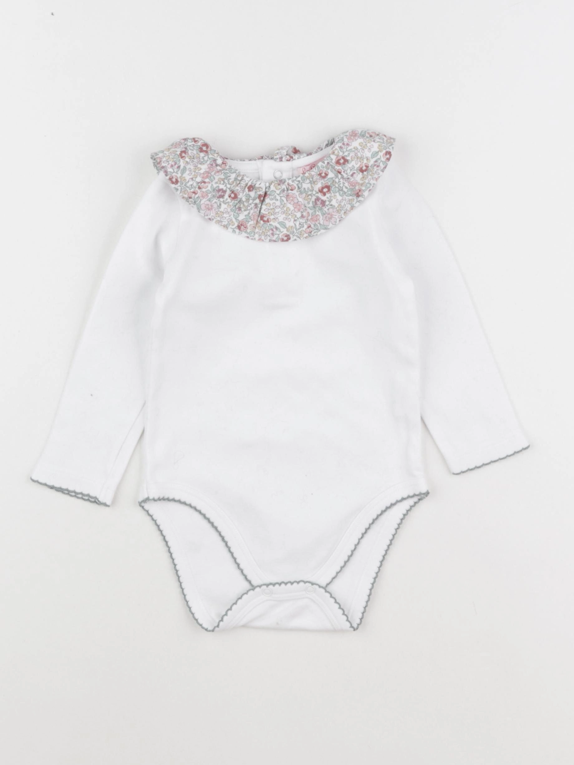 La Coqueta - body liberty blanc - 12 mois