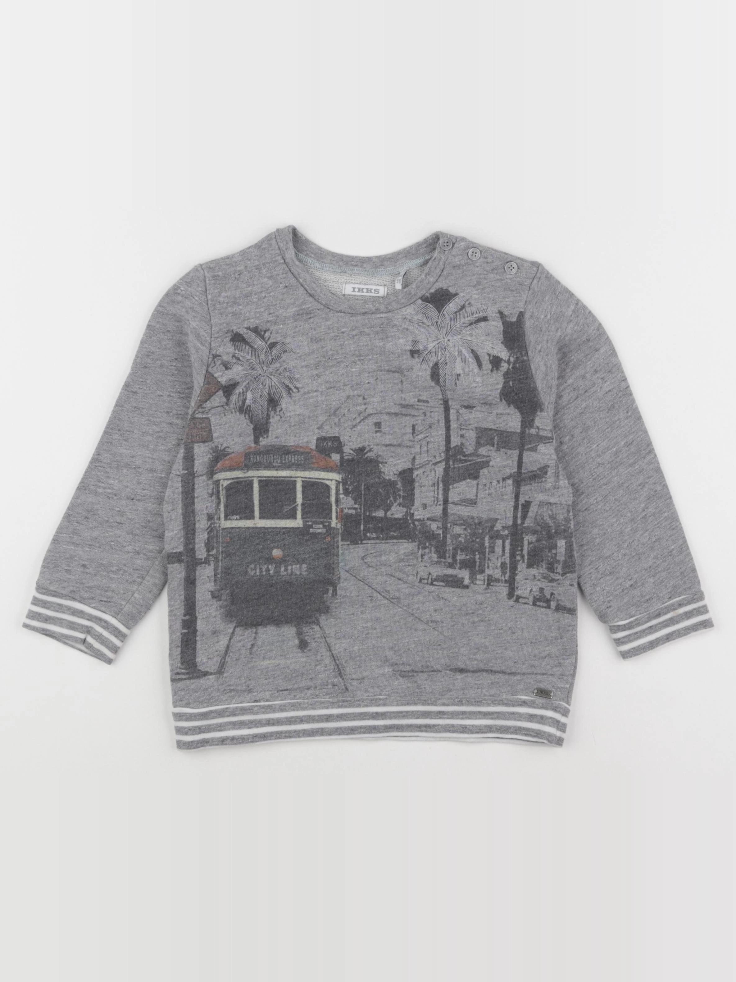 IKKS - sweat gris - 3 ans