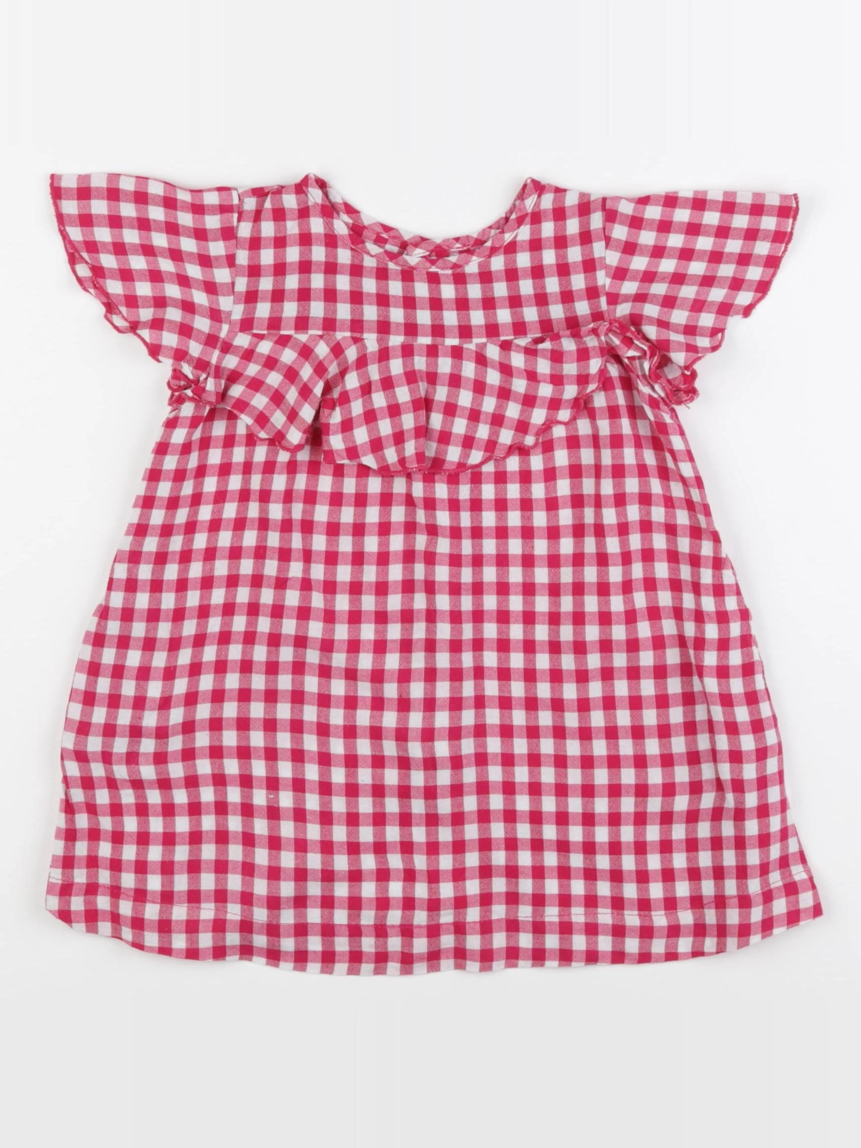 Zara - blouse blanc, rose - 2/3 ans
