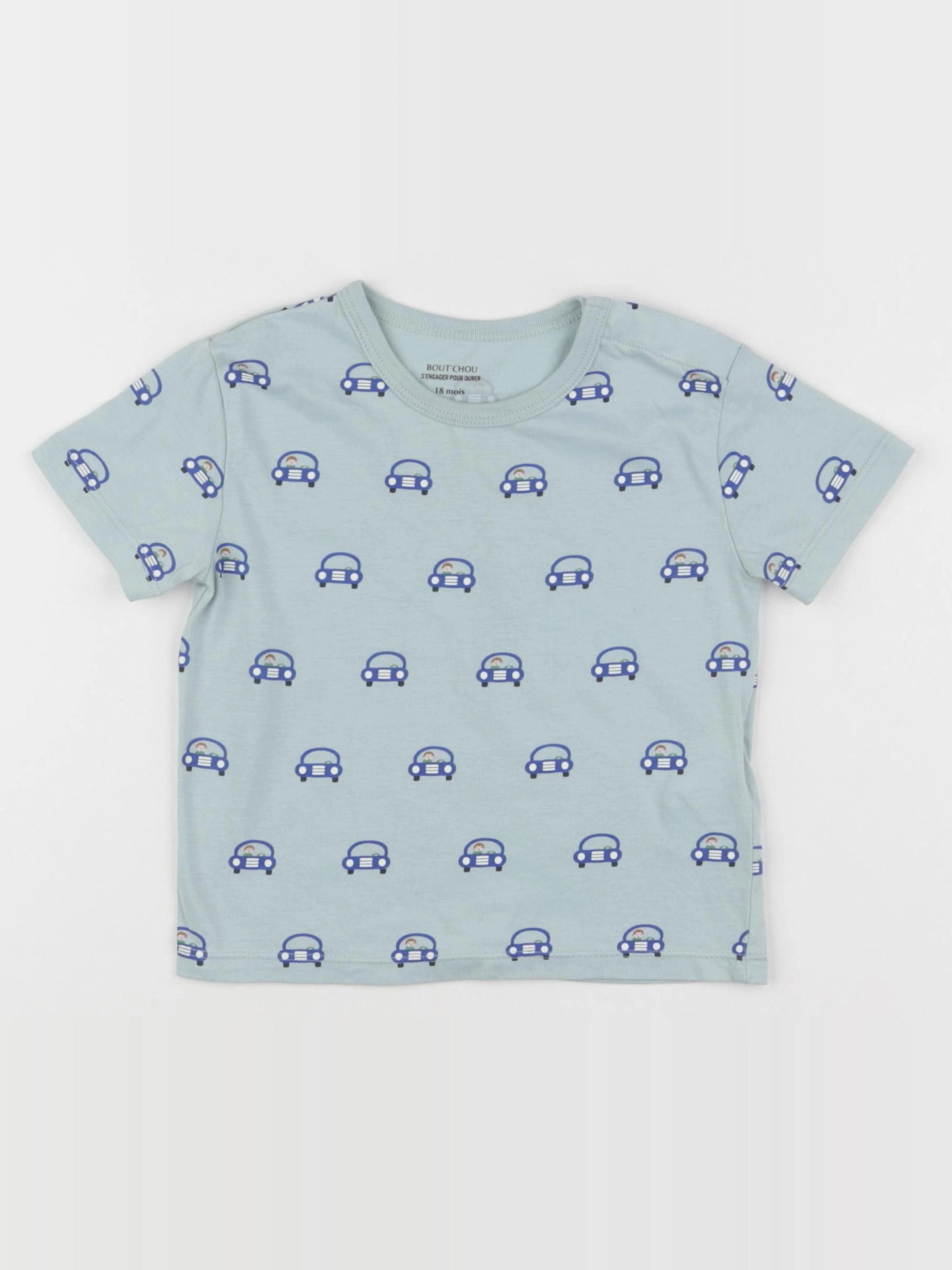 Boutchou - tee-shirt bleu - 18 mois