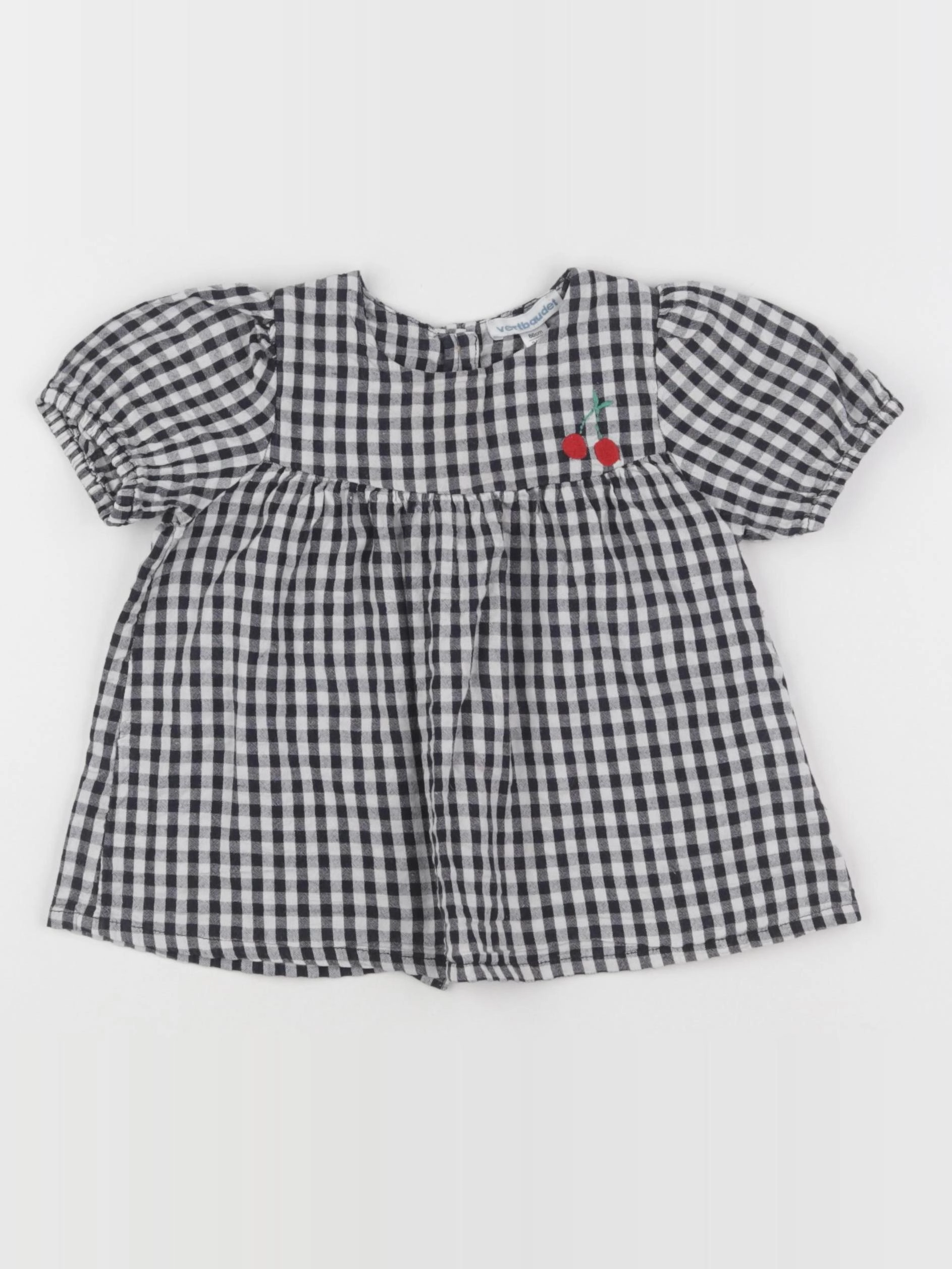 Vertbaudet - blouse noir, blanc - 2 ans