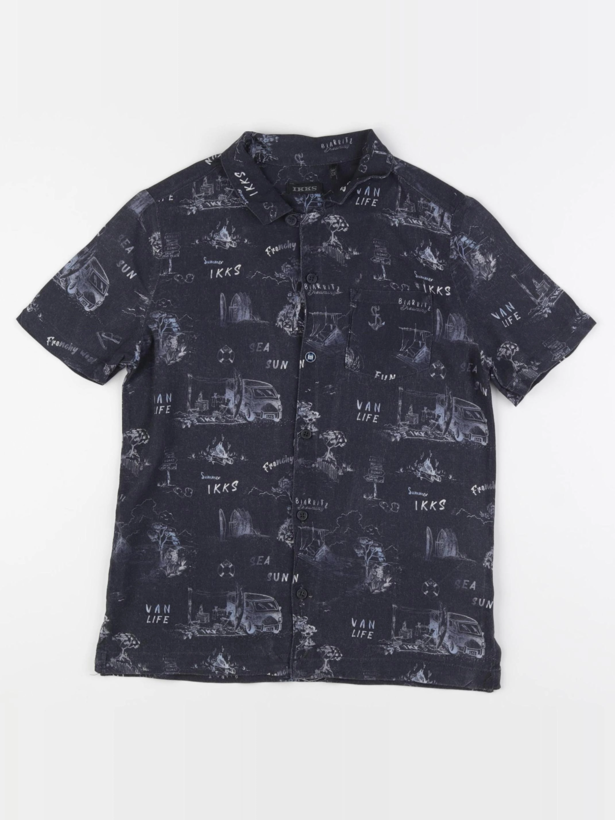 IKKS - chemise bleu - 8 ans