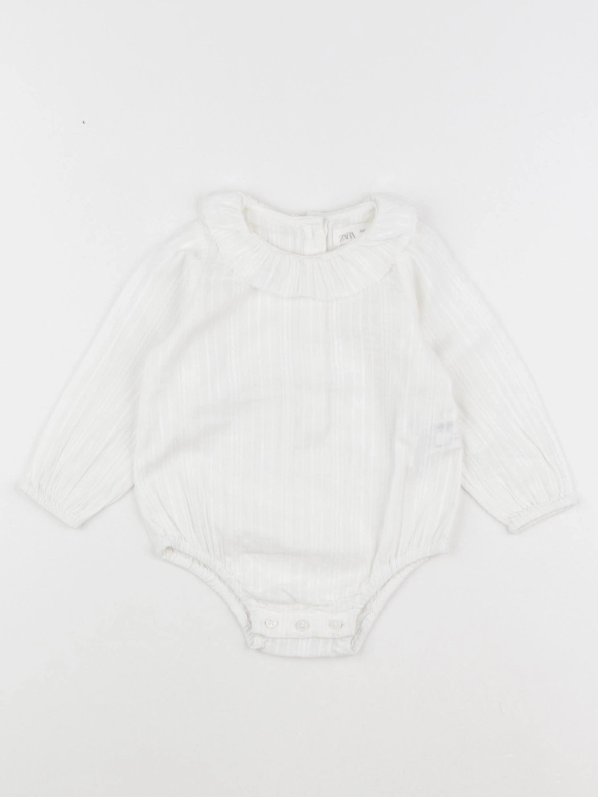Zara - body à col blanc - 6/9 mois