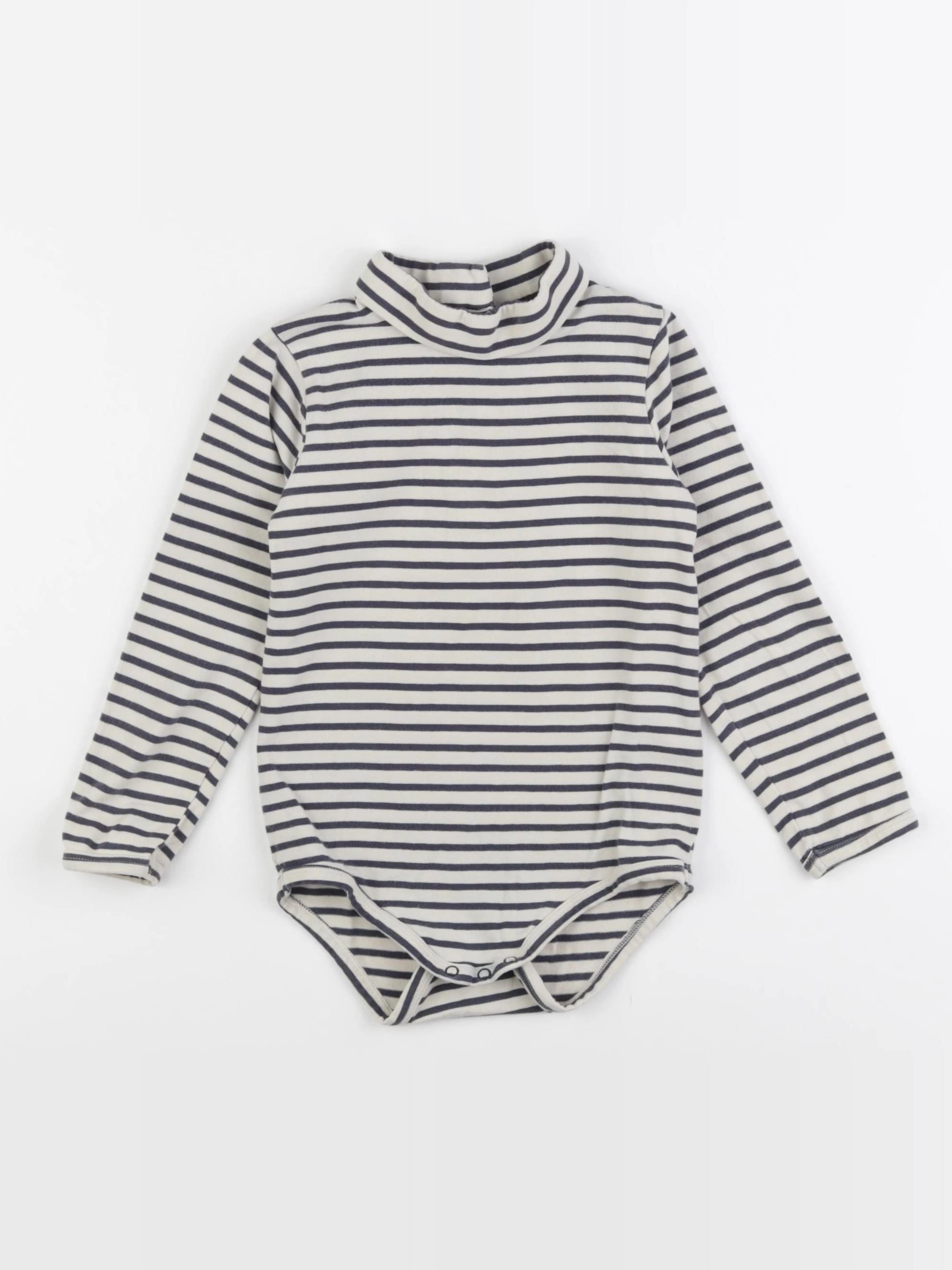 Vertbaudet - body à col beige, bleu - 36 mois