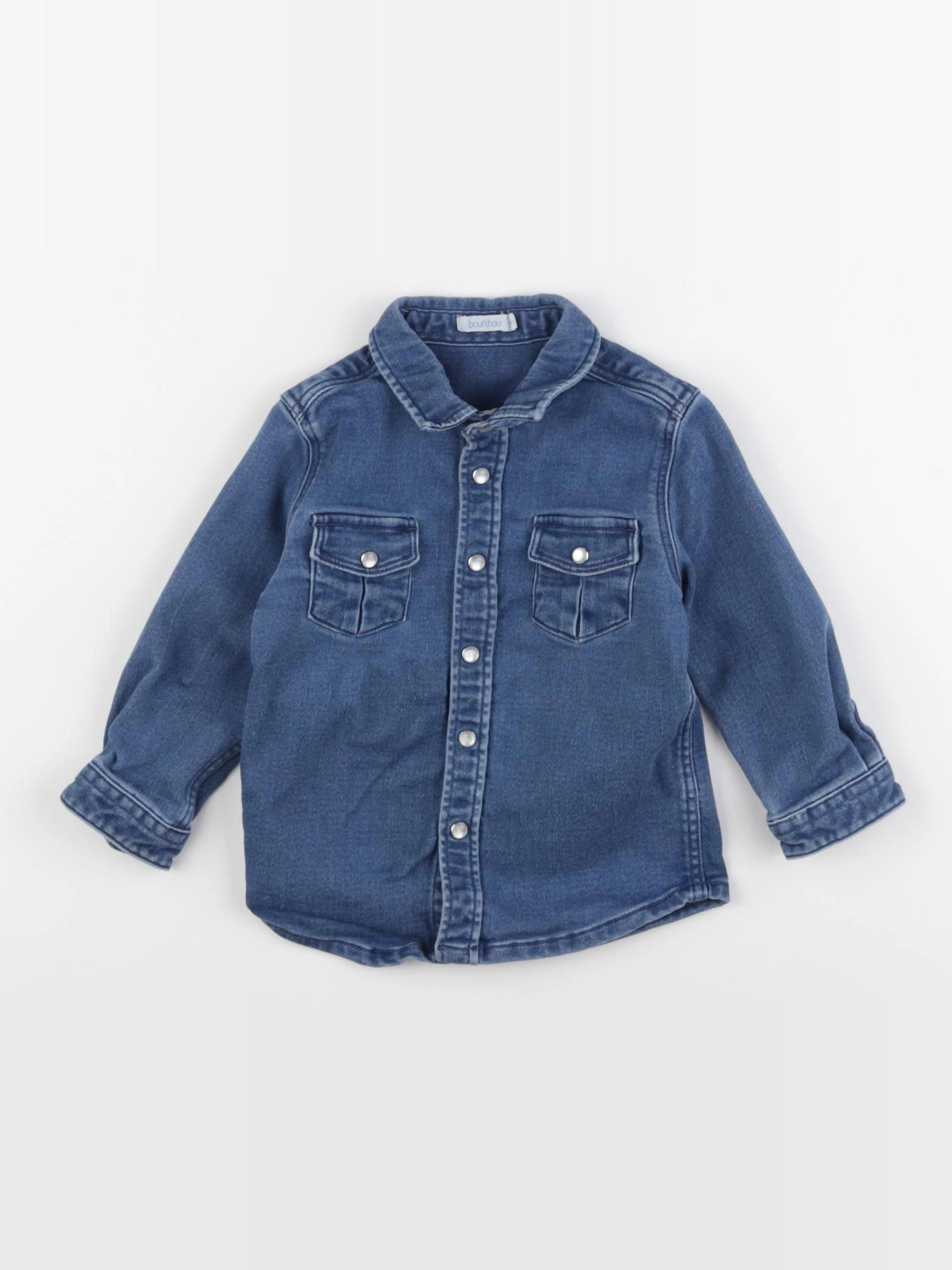 Boutchou - chemise bleu - 18 mois