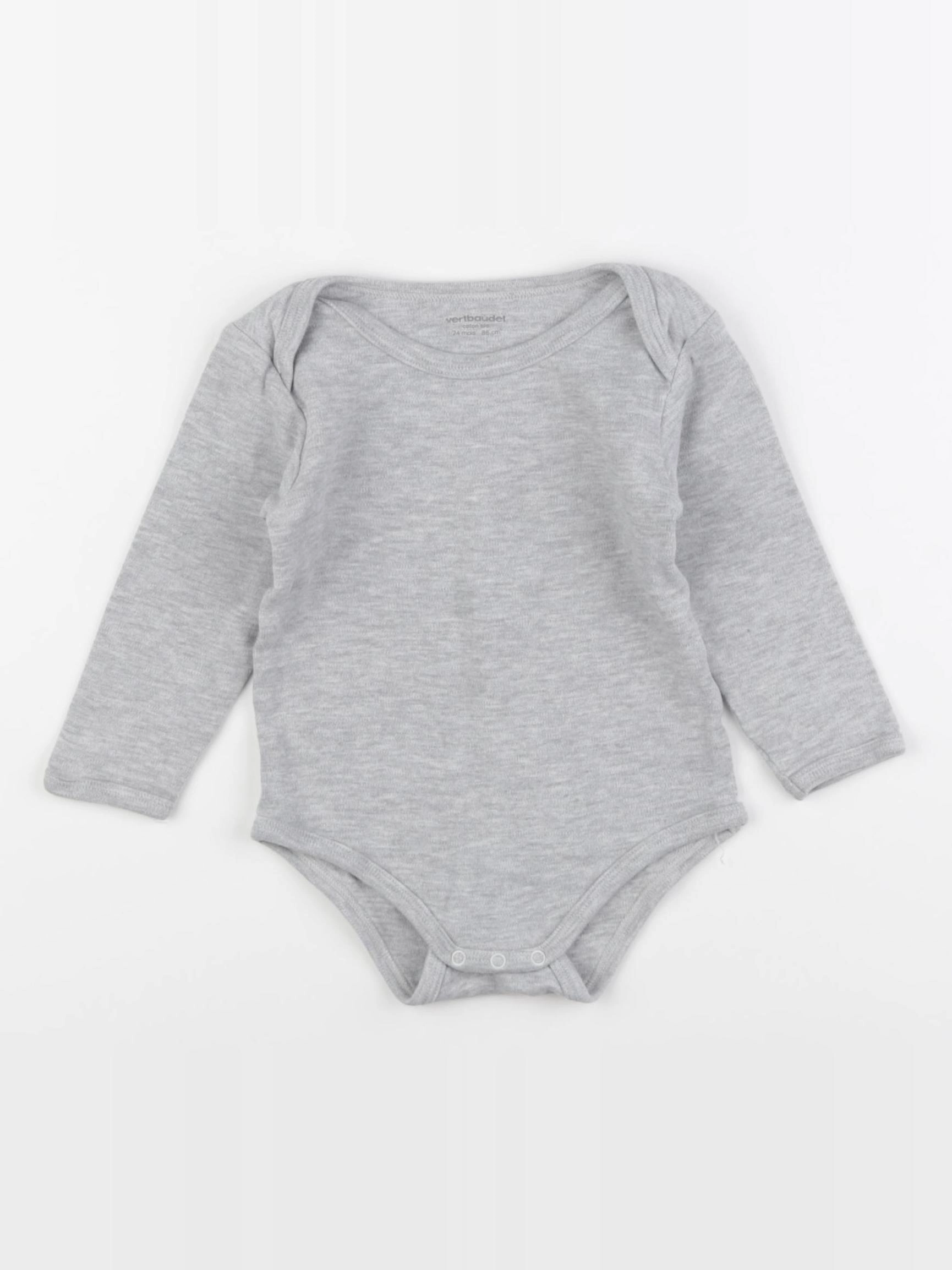 Vertbaudet - body gris - 24 mois