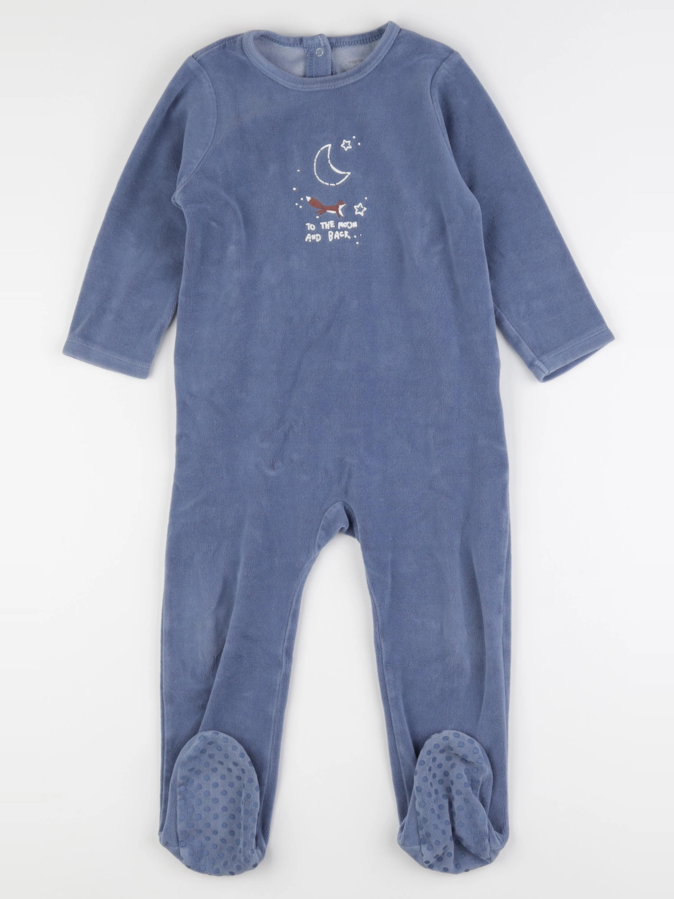 Vertbaudet - pyjama velours bleu - 3 ans