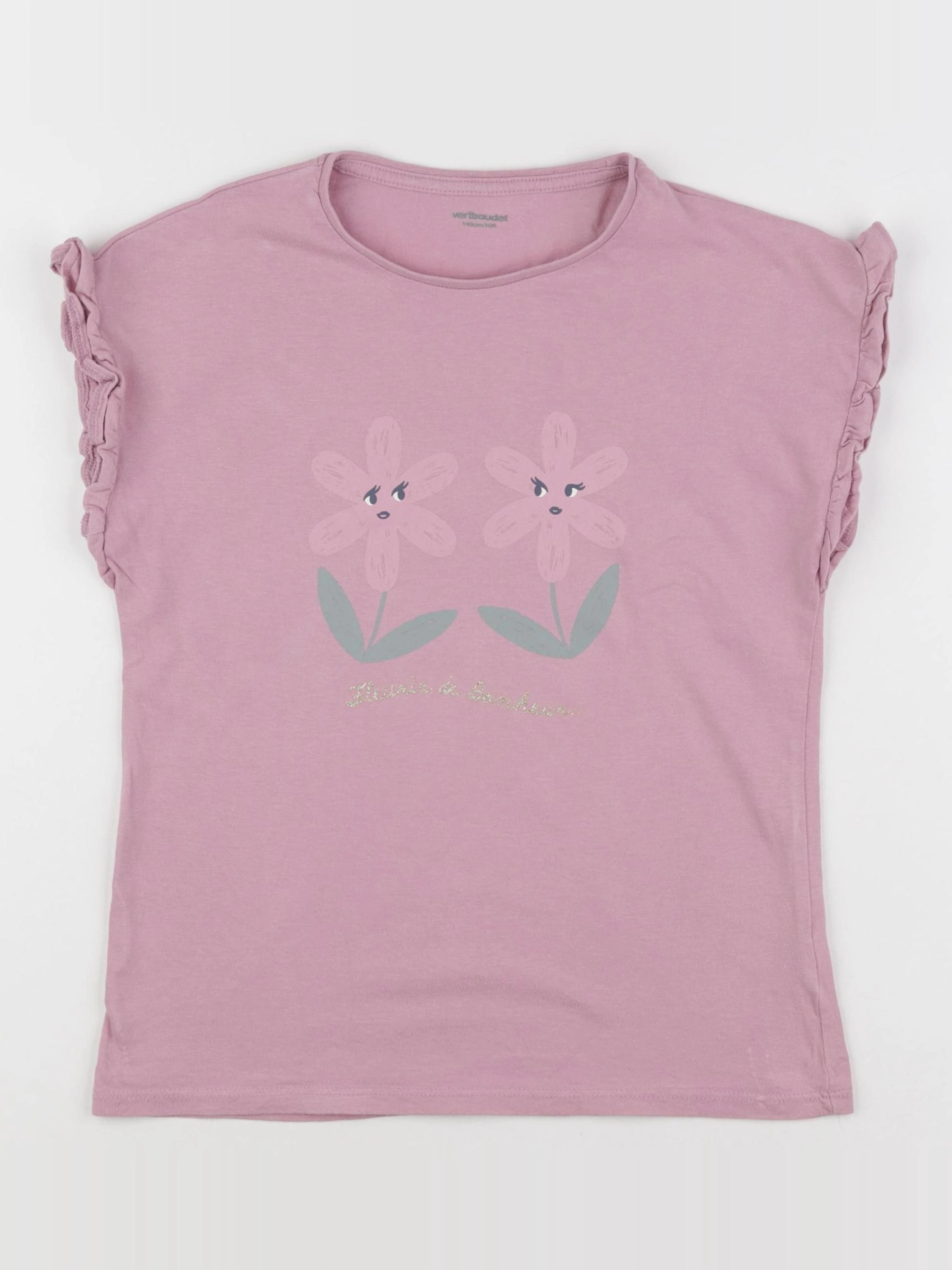 Vertbaudet - tee-shirt rose - 10 ans