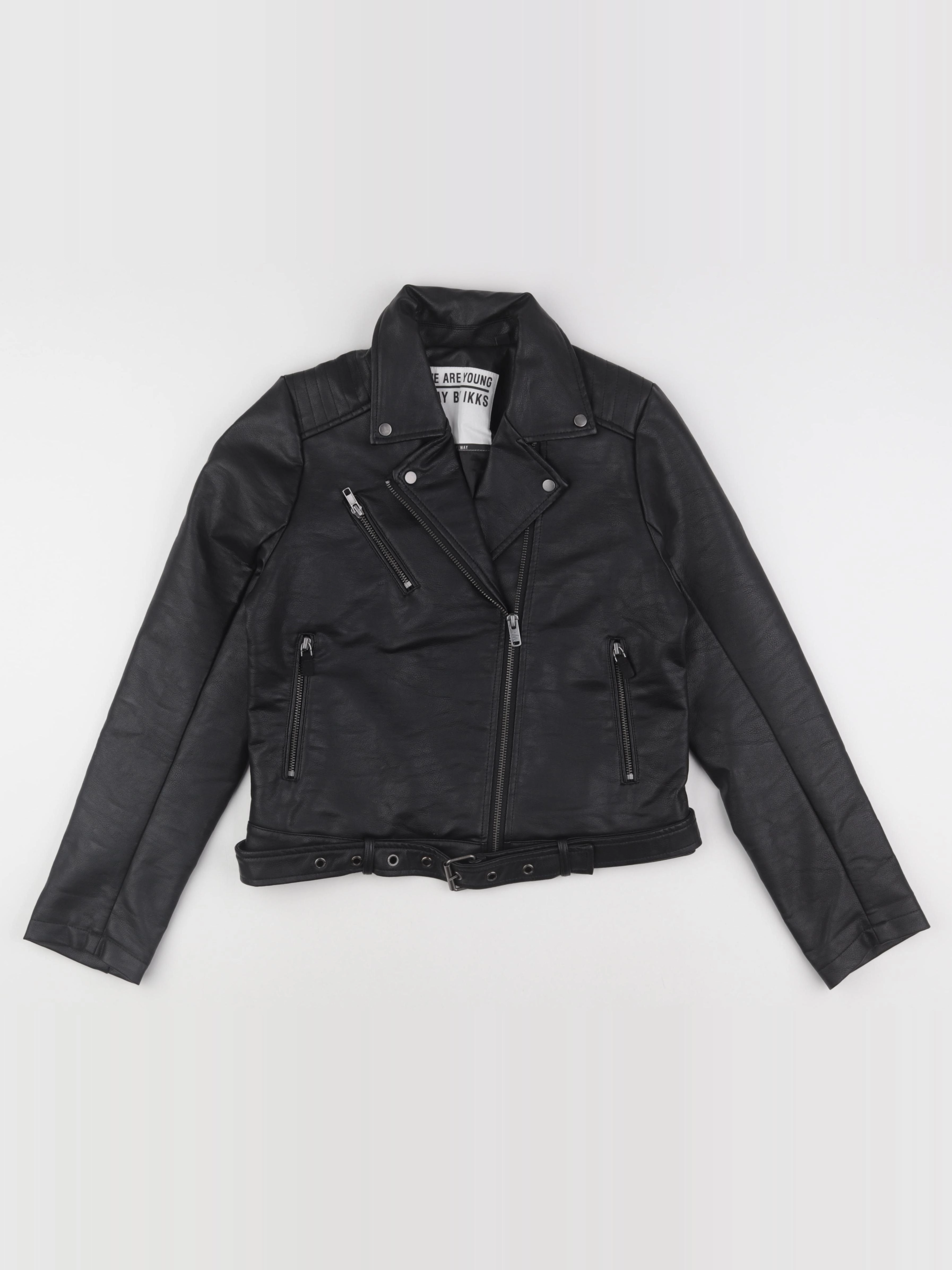 IKKS - veste simili cuir noir - 14 ans