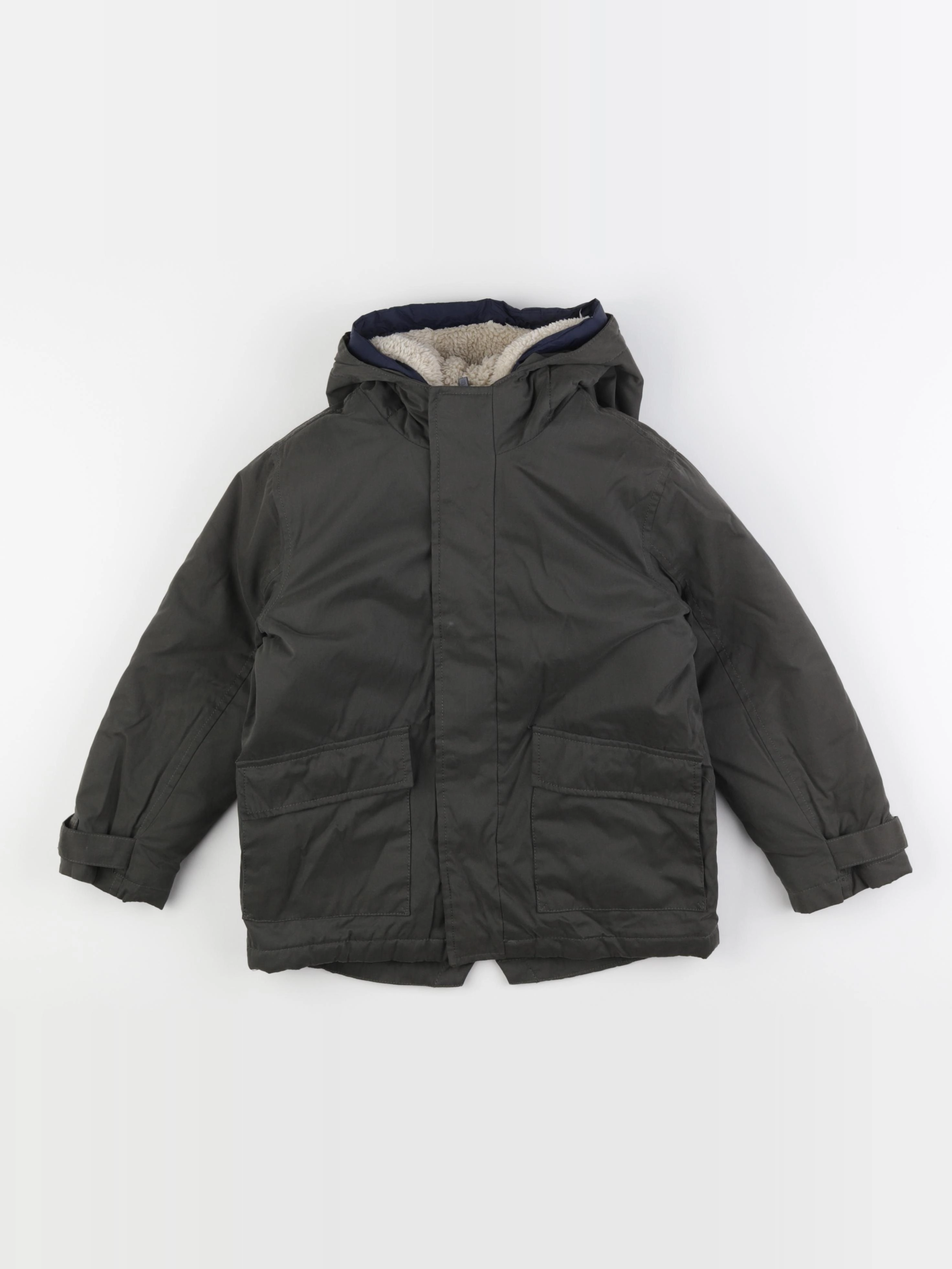 Vertbaudet - manteau doublure amovible vert, bleu - 6 ans