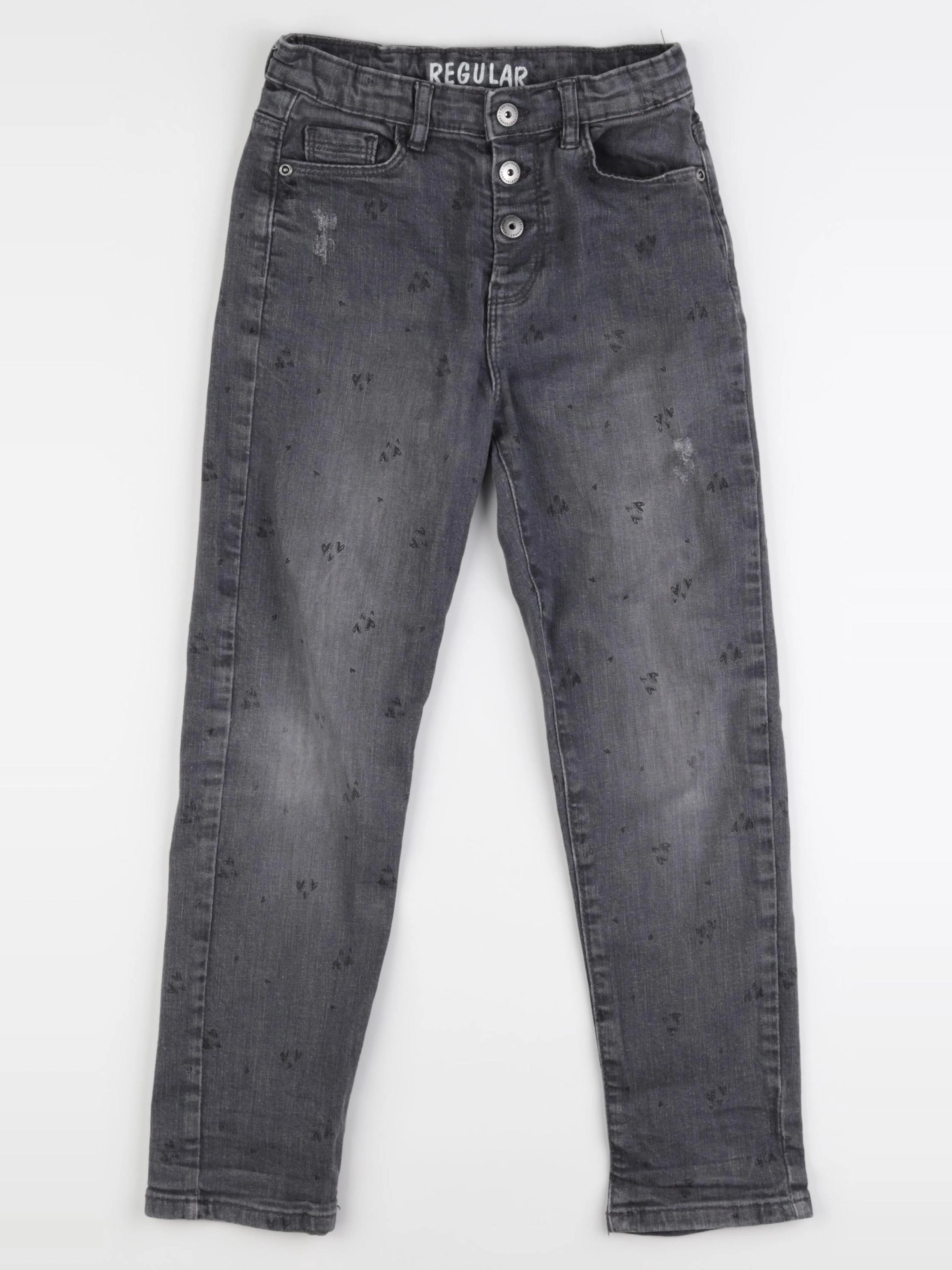 Vertbaudet - jean gris - 8 ans
