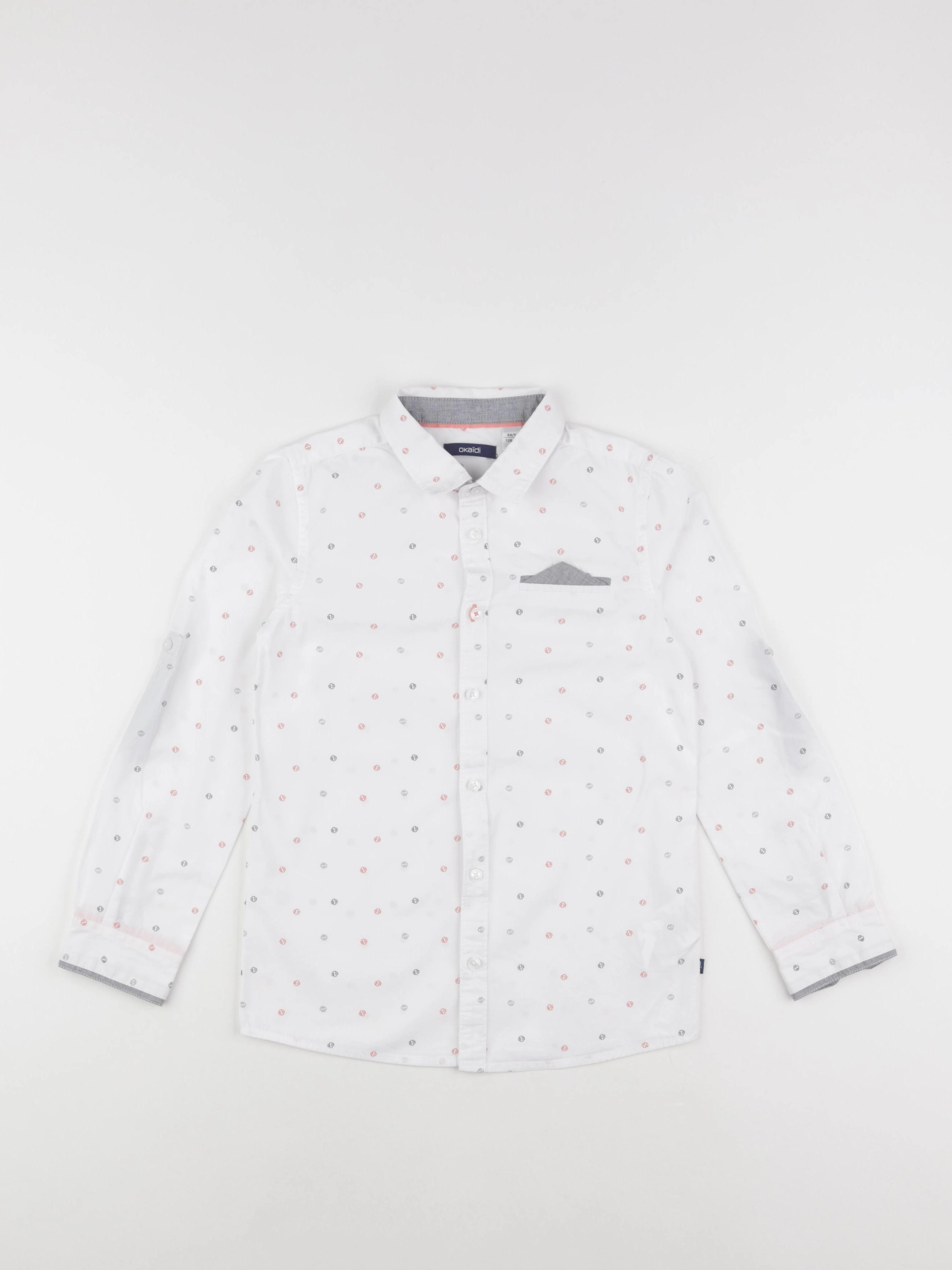 Okaidi - chemise blanc, multicolore - 8 ans