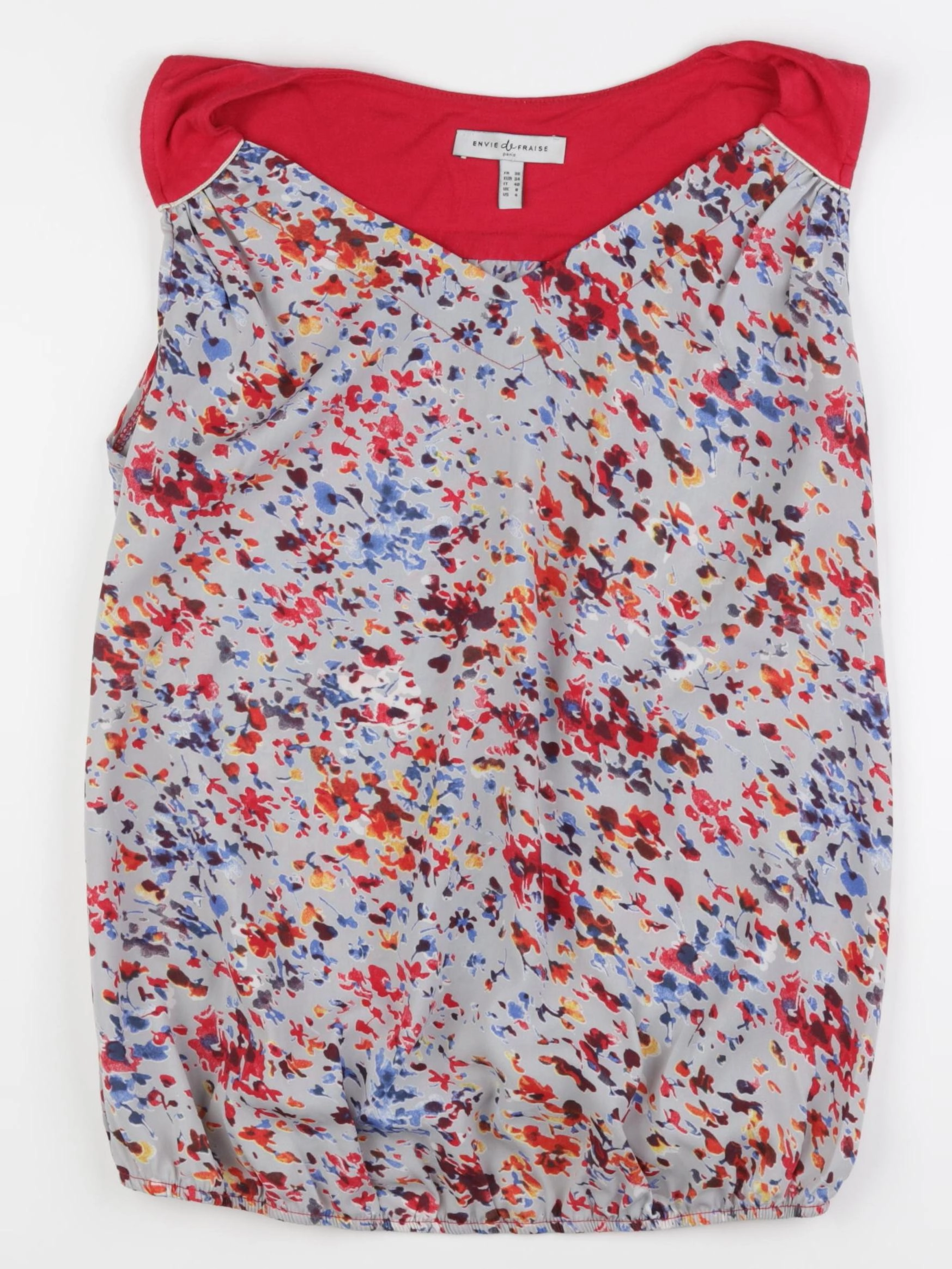 Envie de fraise - blouse grossesse gris, rouge - 36
