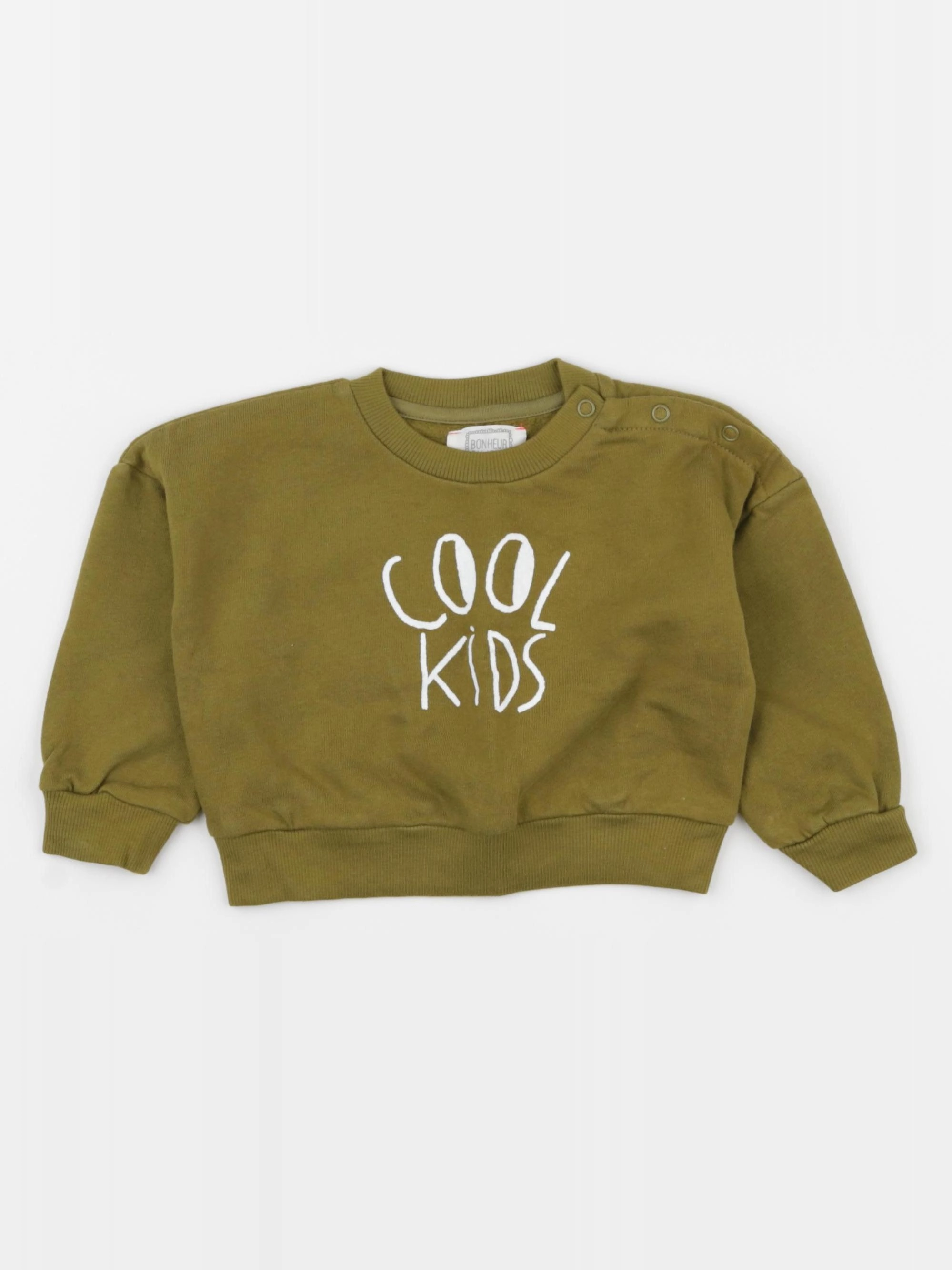 Bonheur du jour - sweat vert - 12 mois