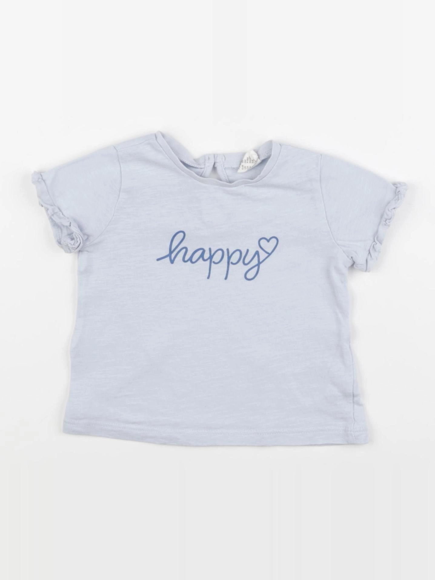 H&M - tee-shirt bleu - 3/6 mois