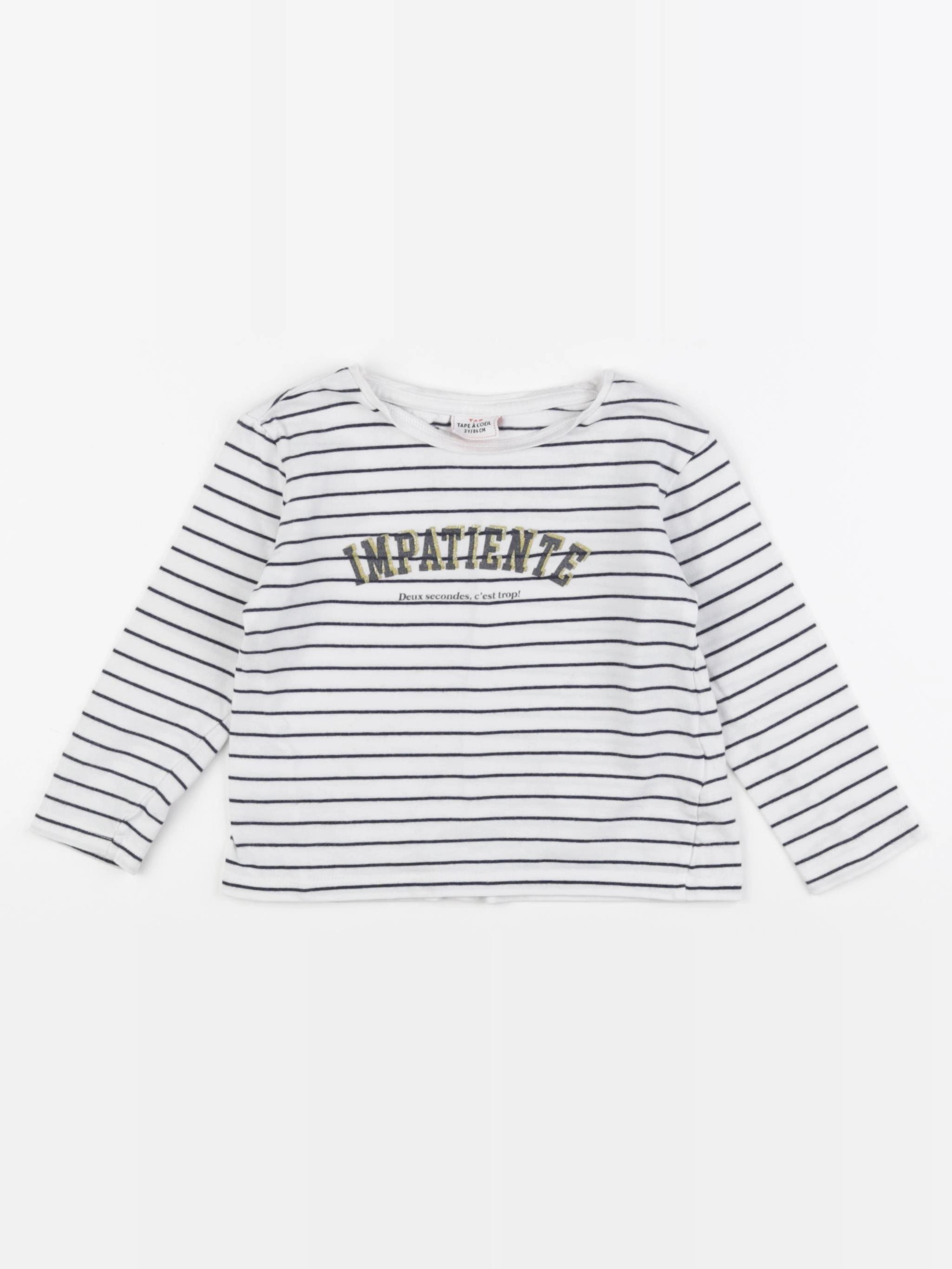 Tape à l'oeil - tee-shirt blanc, bleu - 2 ans