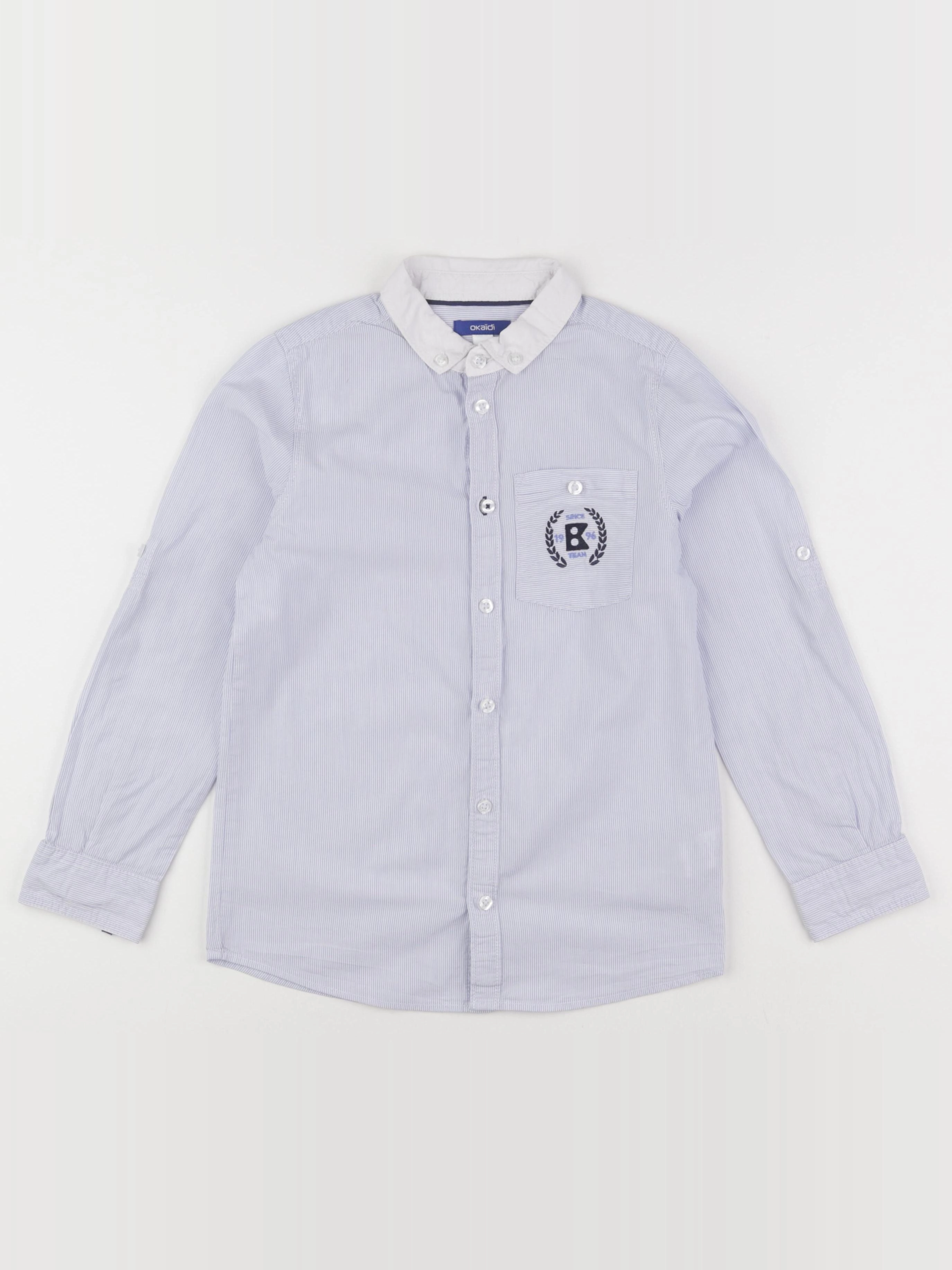 Okaidi - chemise bleu - 8 ans
