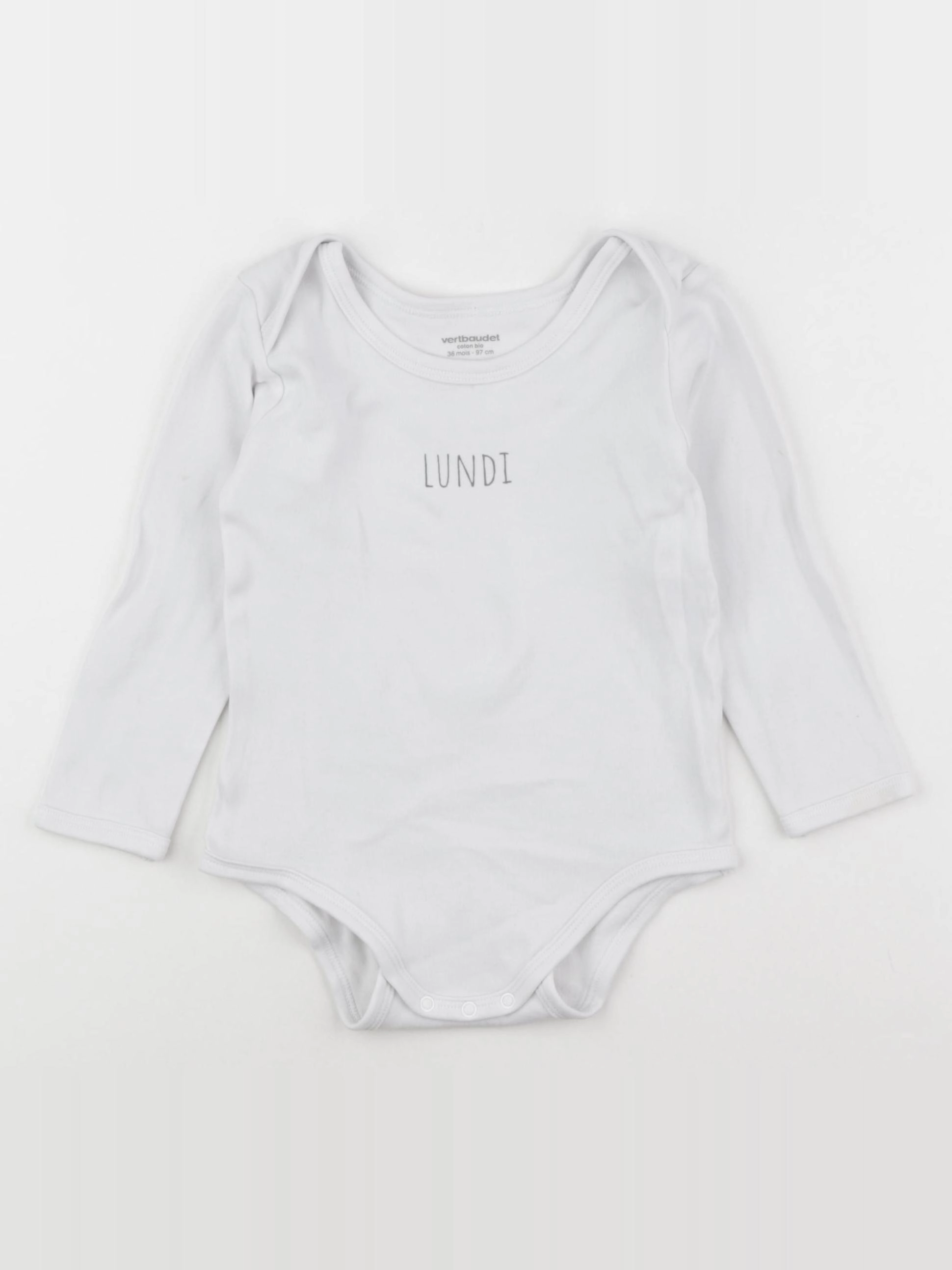 Vertbaudet - body blanc - 36 mois