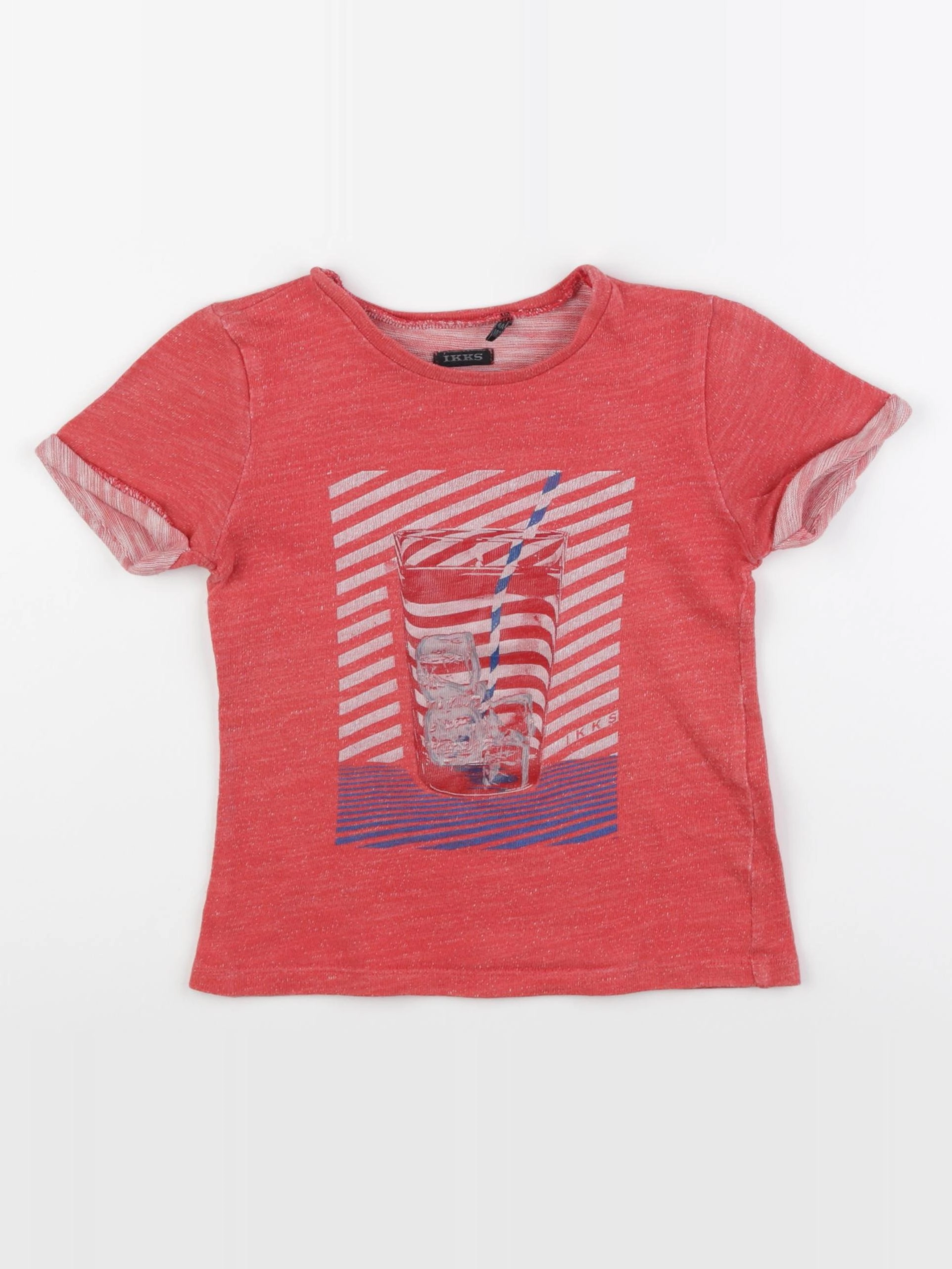 IKKS - tee-shirt rouge - 4 ans