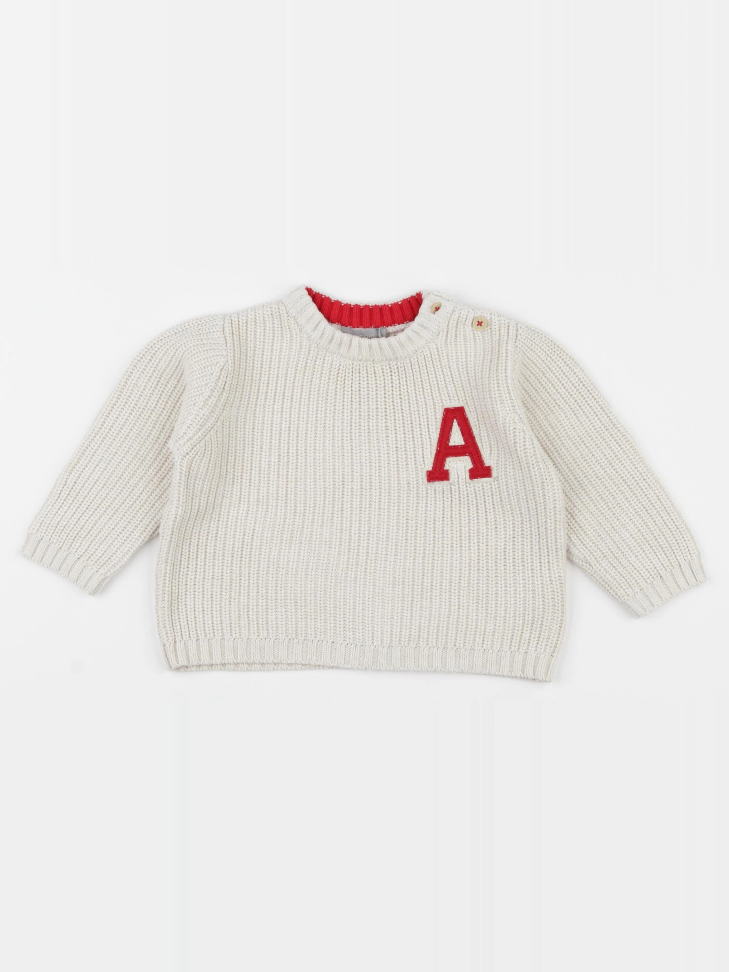 Boutchou - pull beige - 12 mois