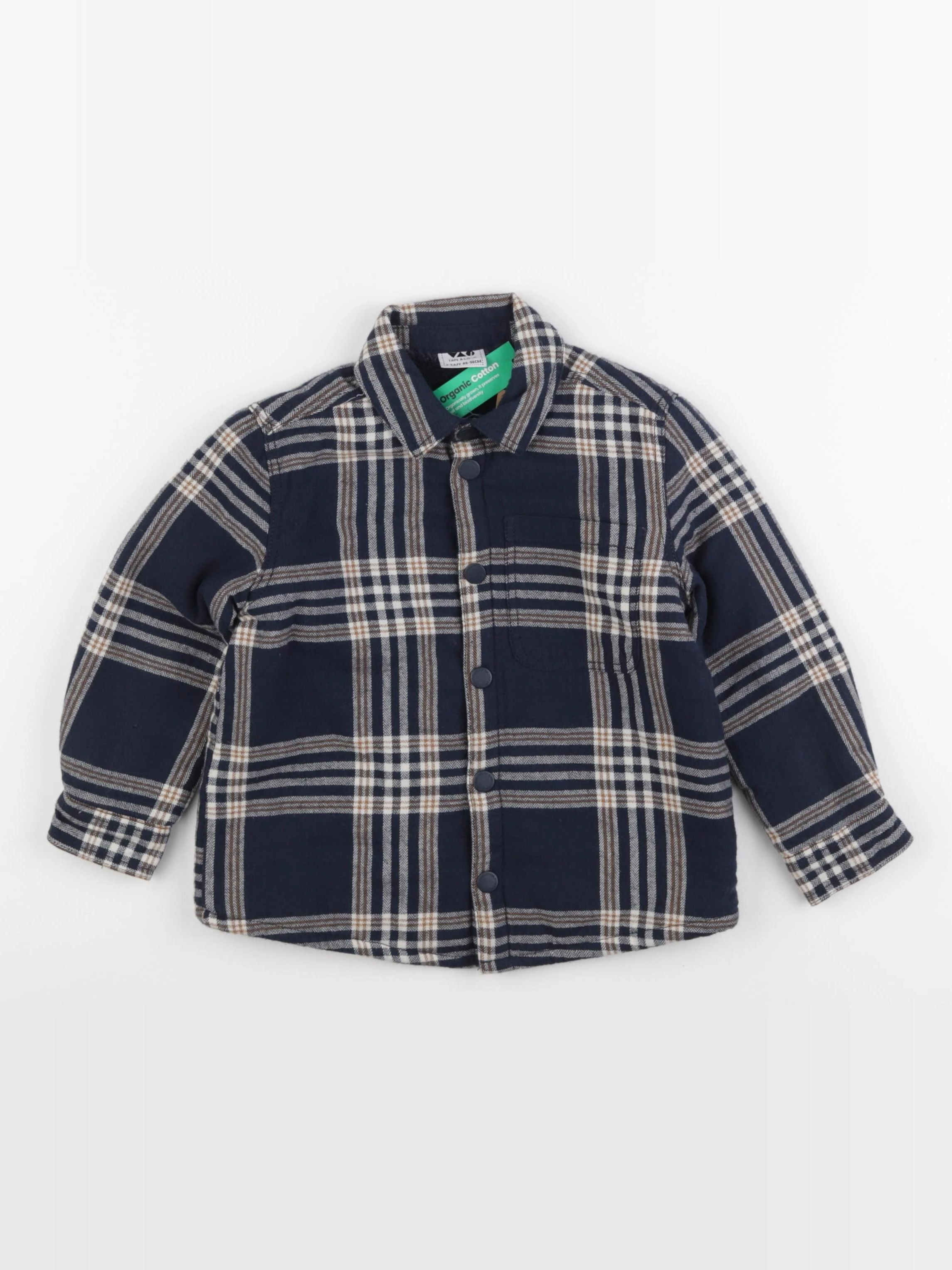 Tape à l'oeil - sur-chemise doublé bleu - 2/3 ans