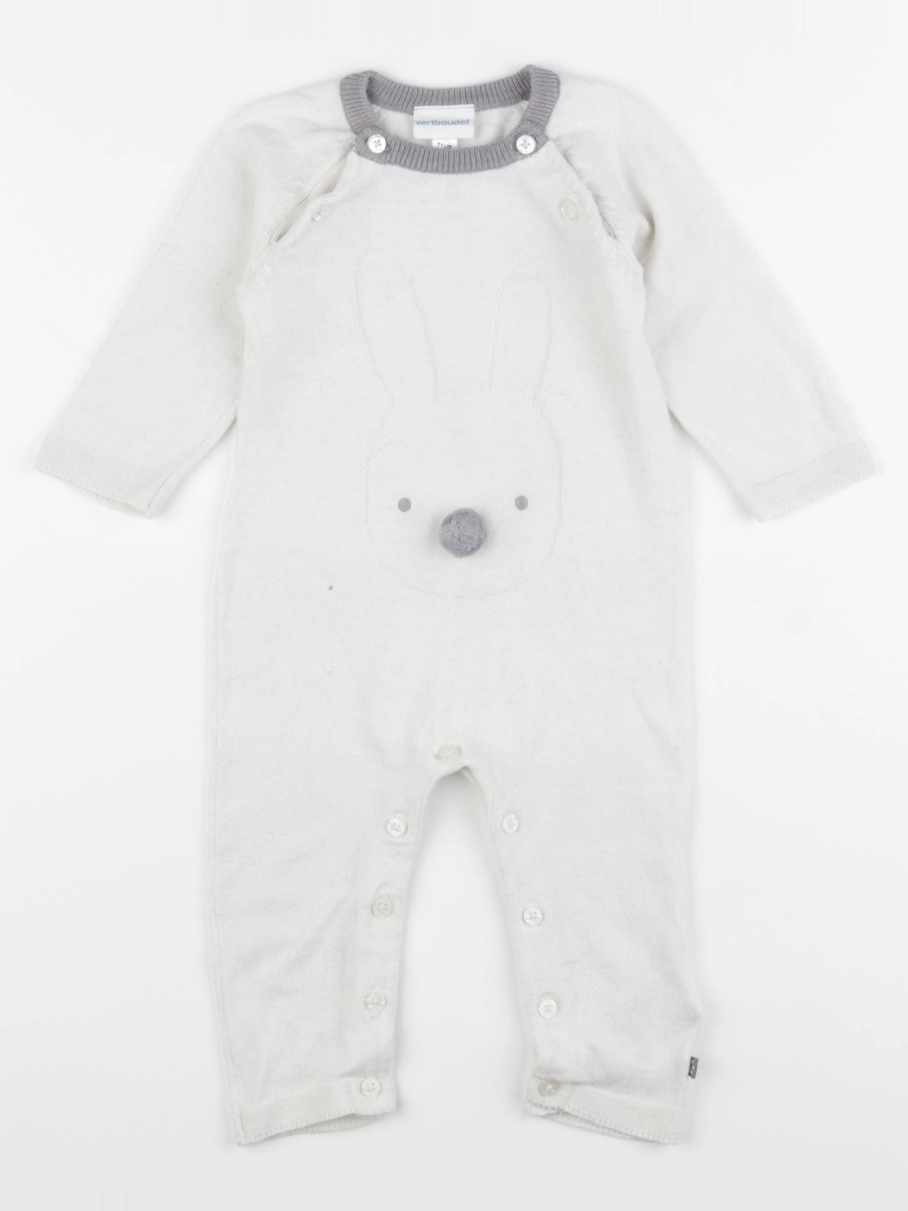 Vertbaudet - combinaison beige - 9 mois