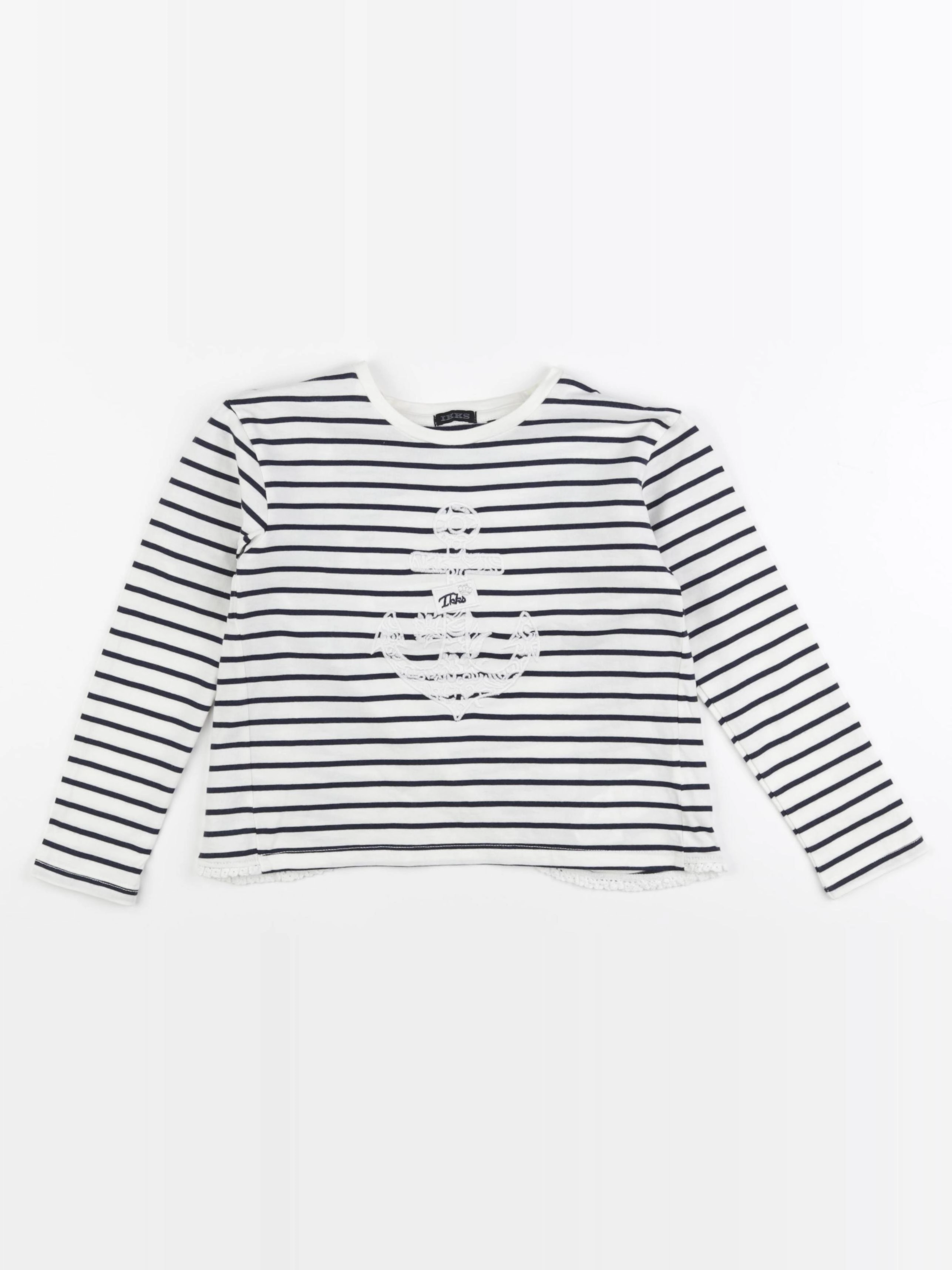 IKKS - tee-shirt blanc, bleu - 6 ans