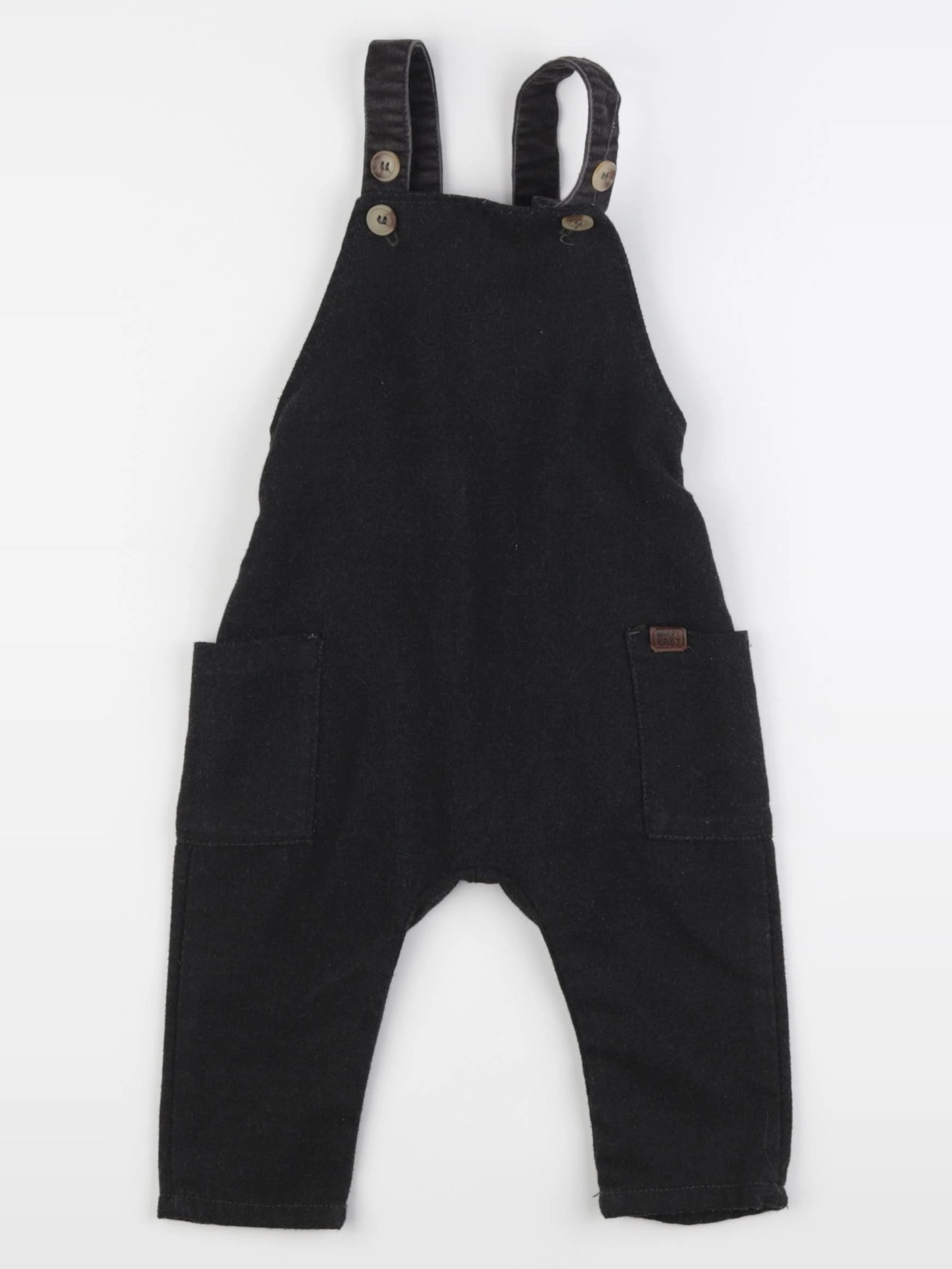 Zara - salopette gris - 6/9 mois