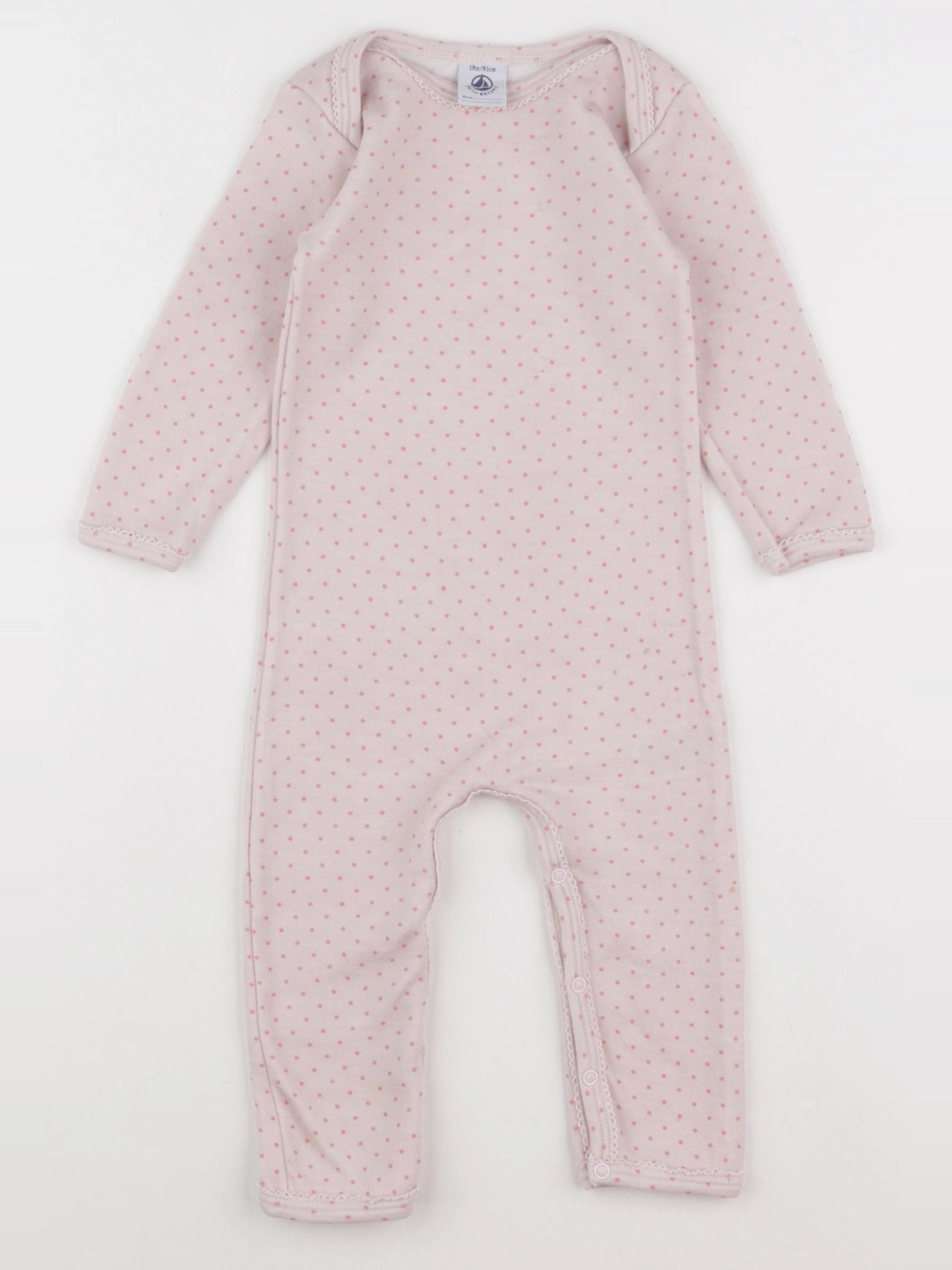 Petit Bateau - pyjama coton rose - 18 mois