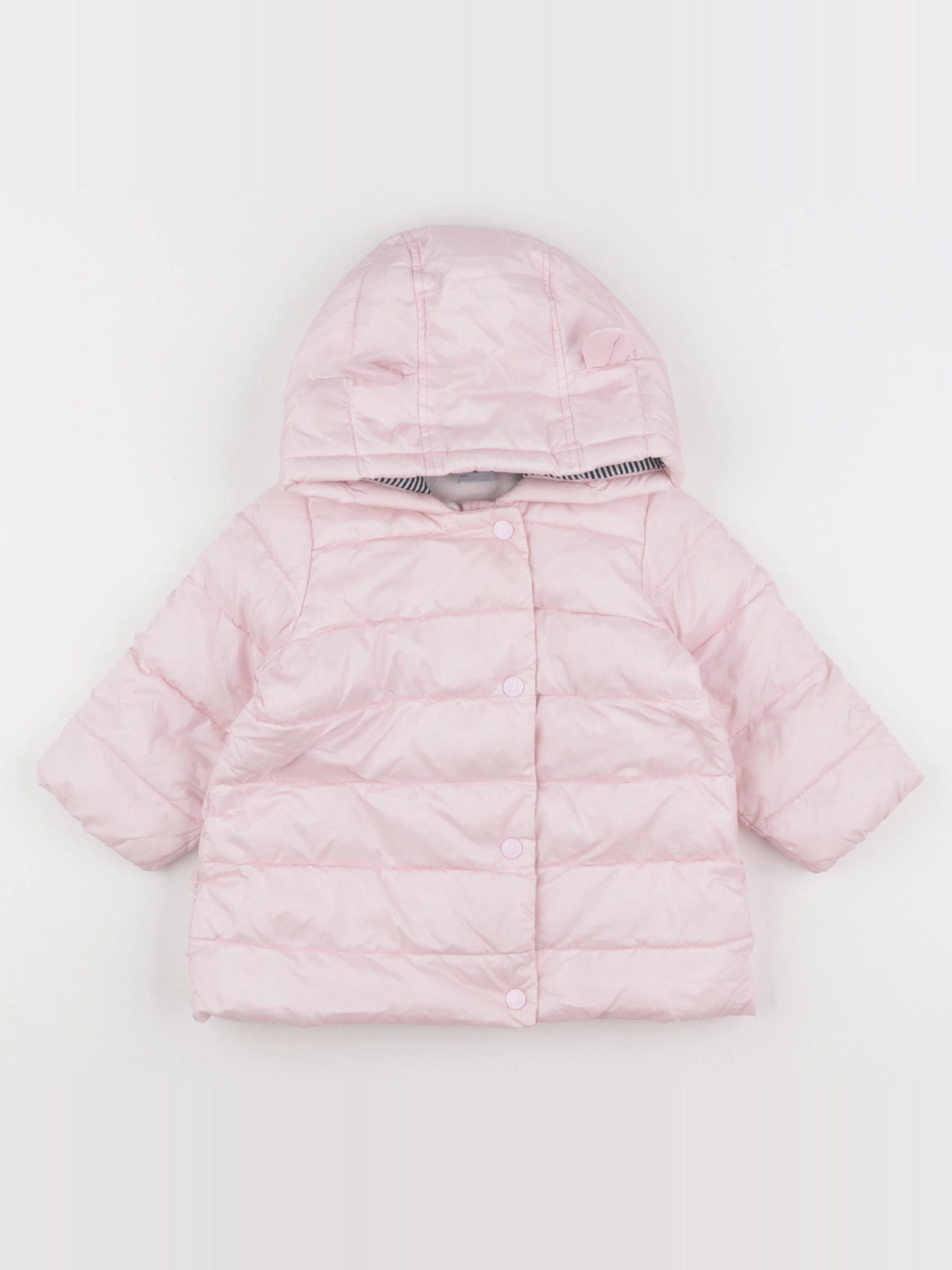 Petit Bateau - doudoune rose - 12 mois
