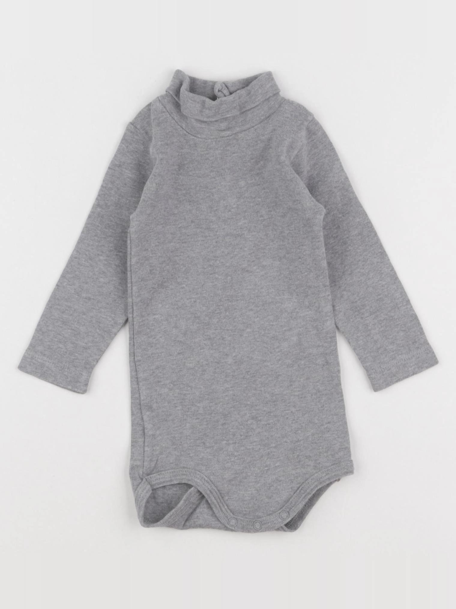 Petit Bateau - body gris - 6 mois