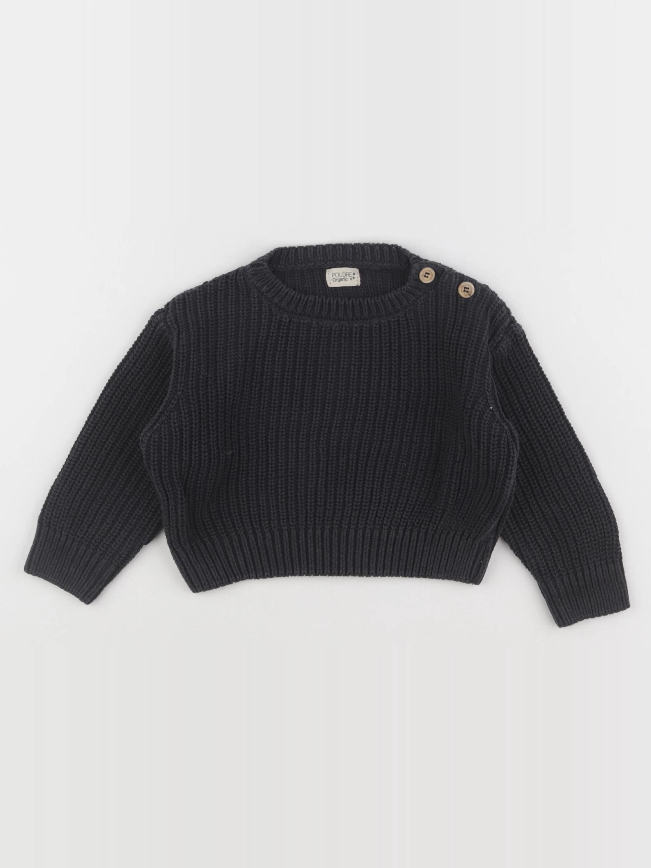Poudre Organic - pull bleu - 12 mois