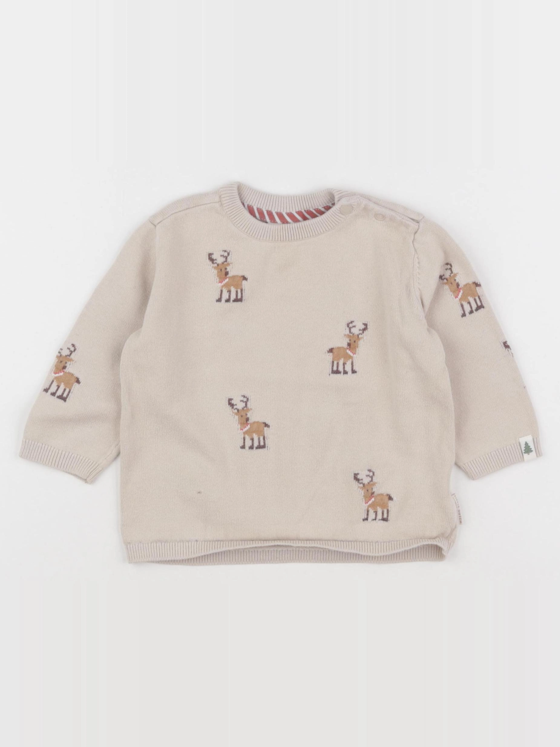 Little Dutch - pull beige - 9 mois
