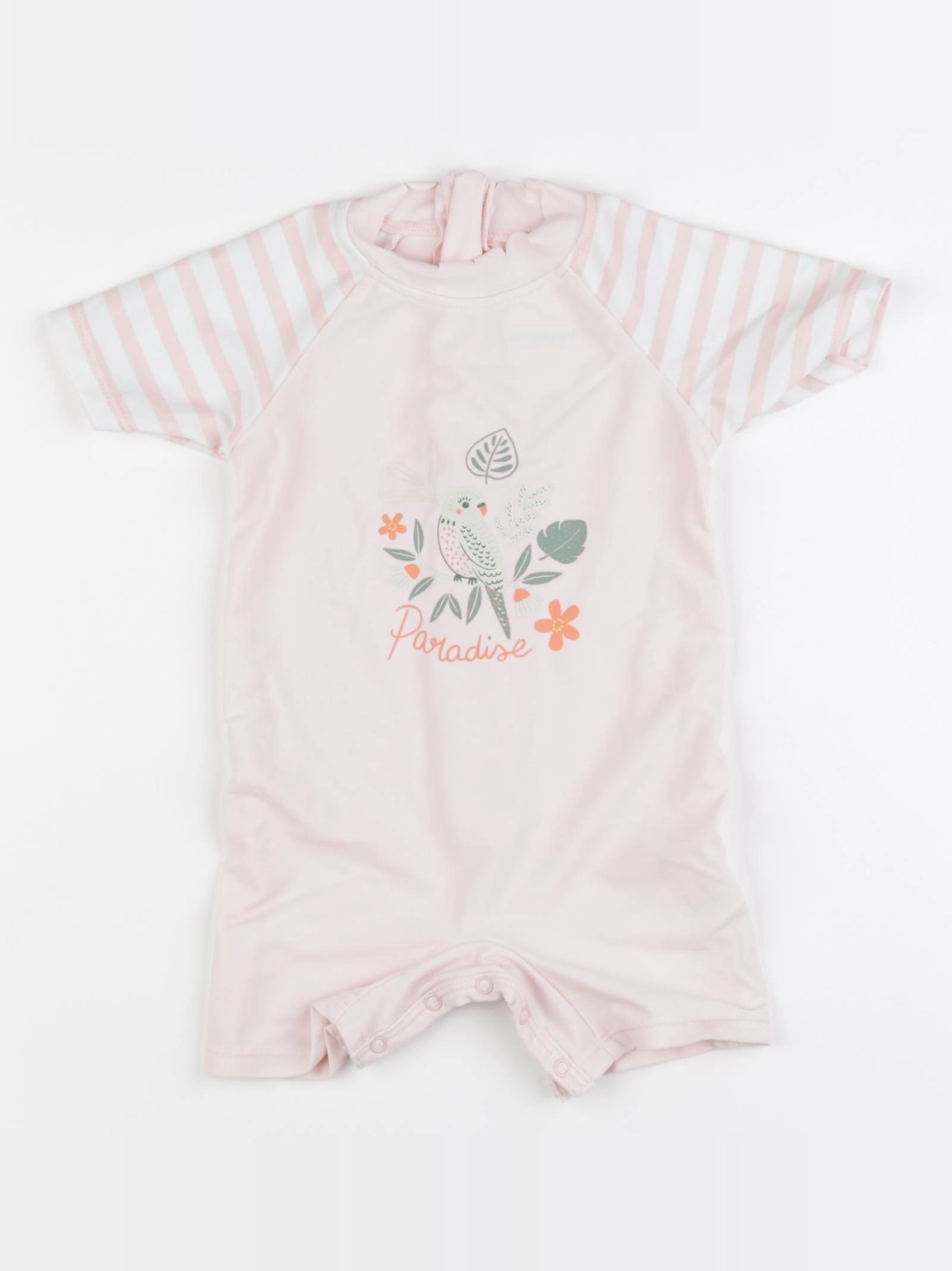 Vertbaudet - combi de bain rose - 12 mois