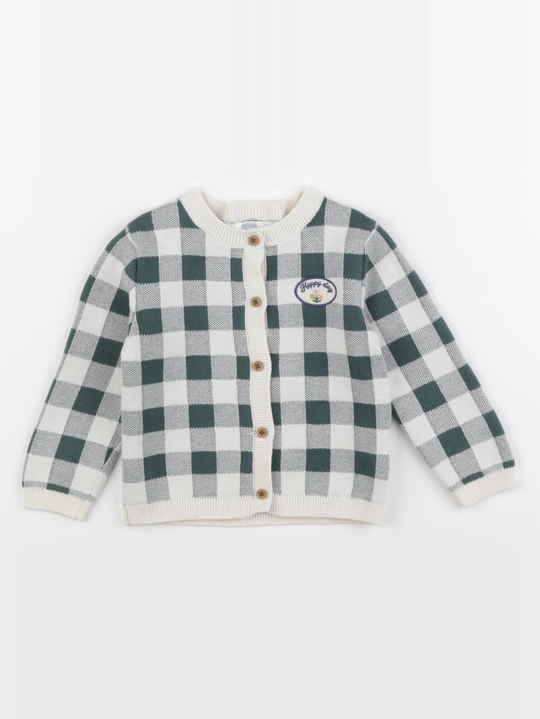 Boutchou - gilet vert - 18 mois