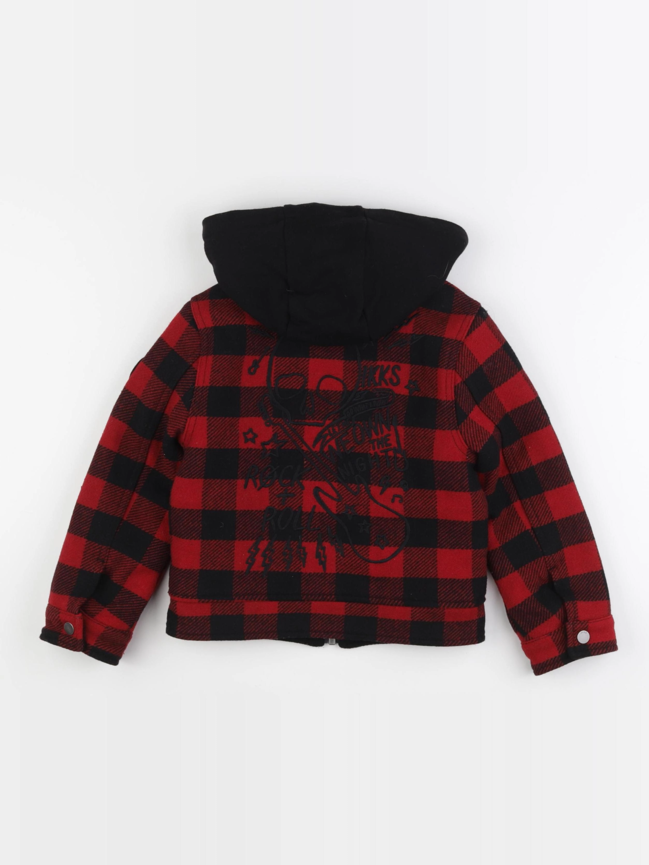 IKKS - veste doublé rouge, noir - 5 ans