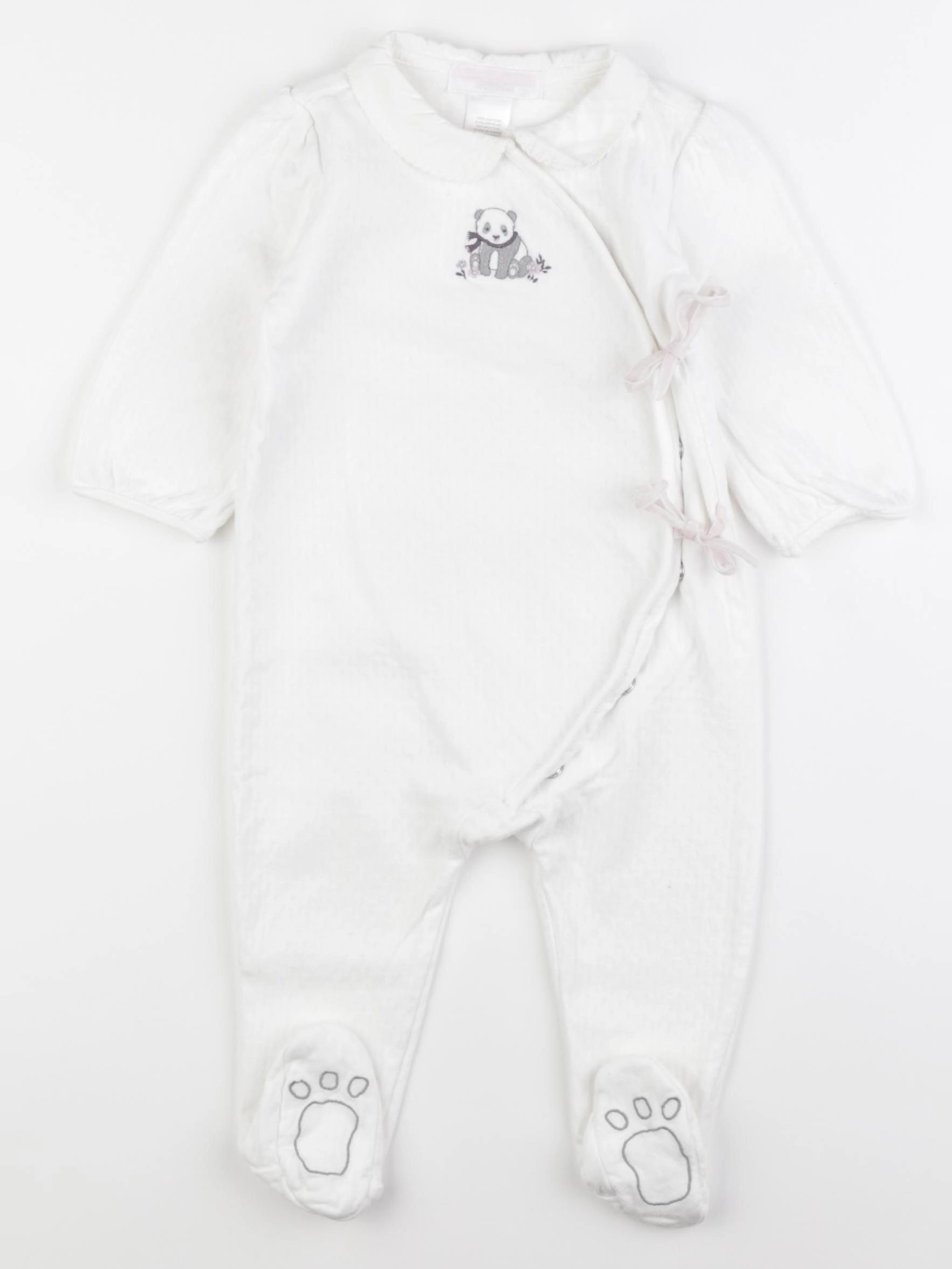 Janie and Jack - pyjama coton blanc - 6/9 mois