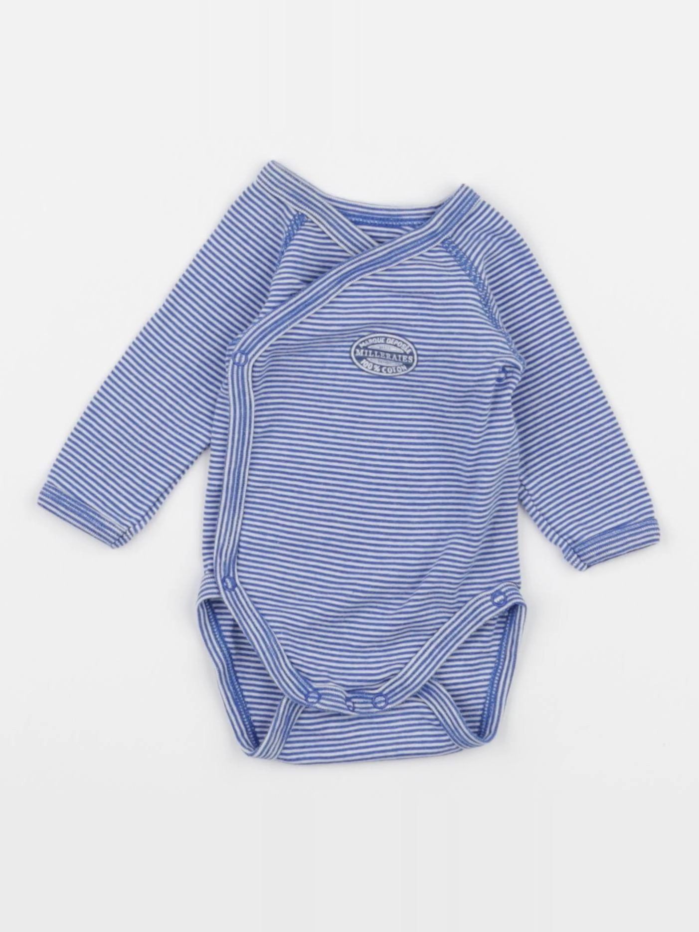 Petit Bateau - body bleu - 1 mois