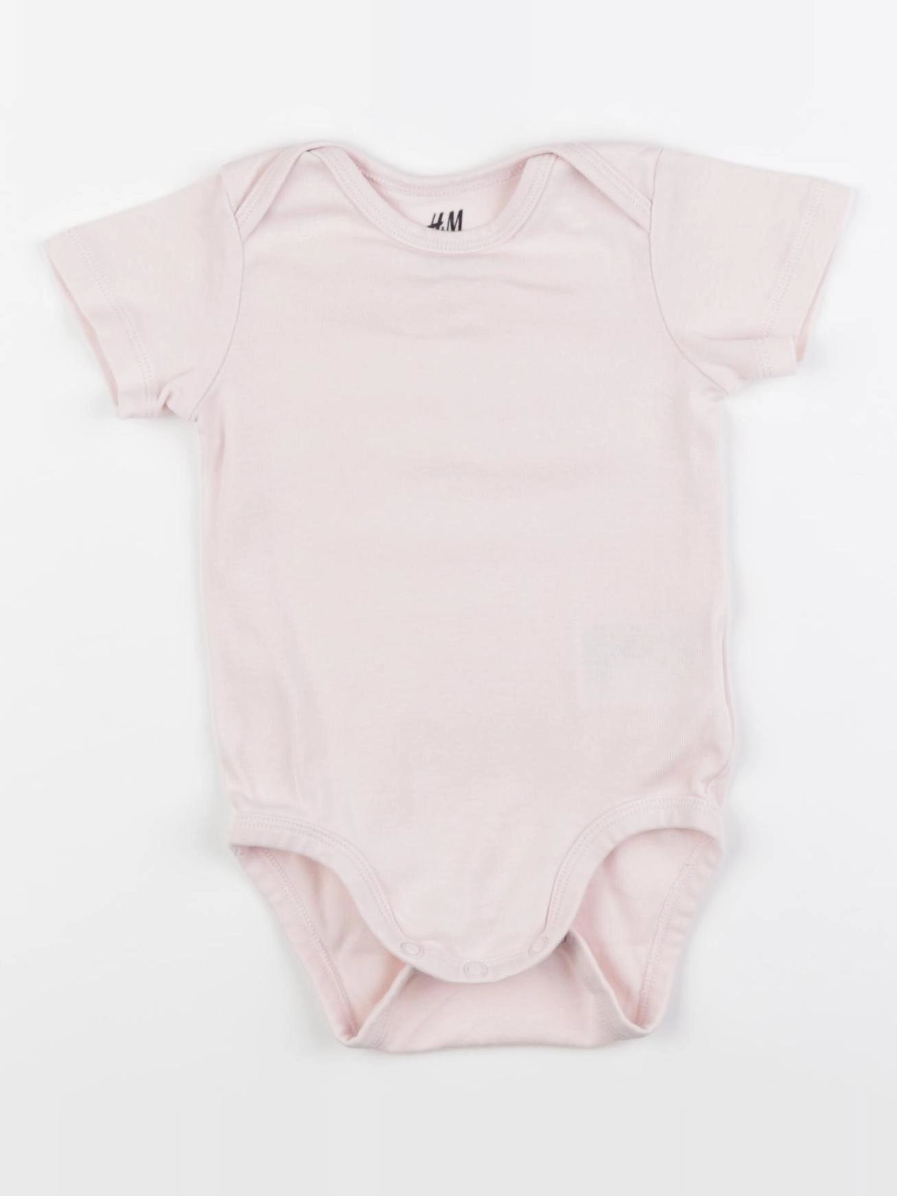 H&M - body rose - 4/6 mois