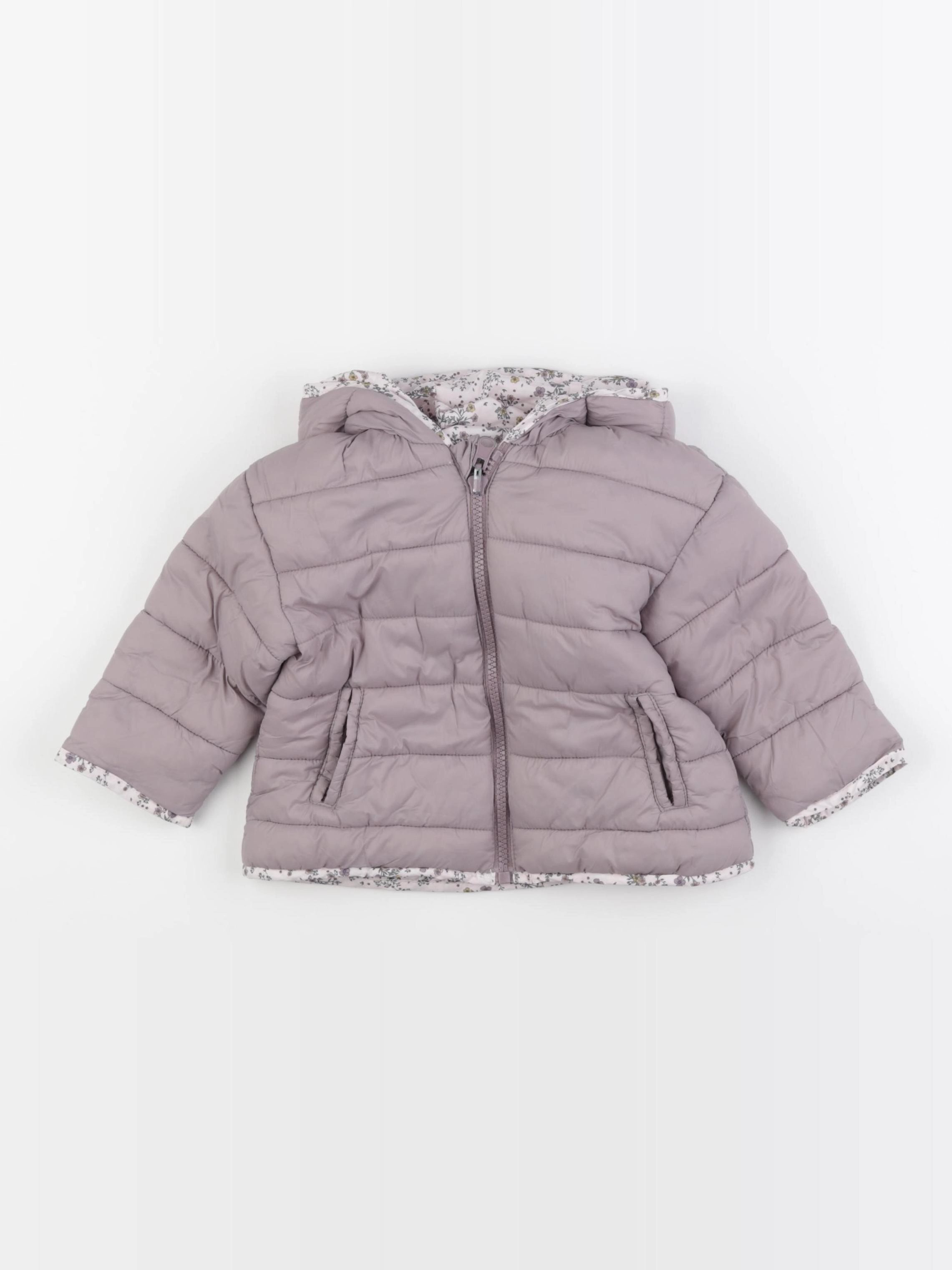 Vertbaudet - doudoune violet - 18 mois