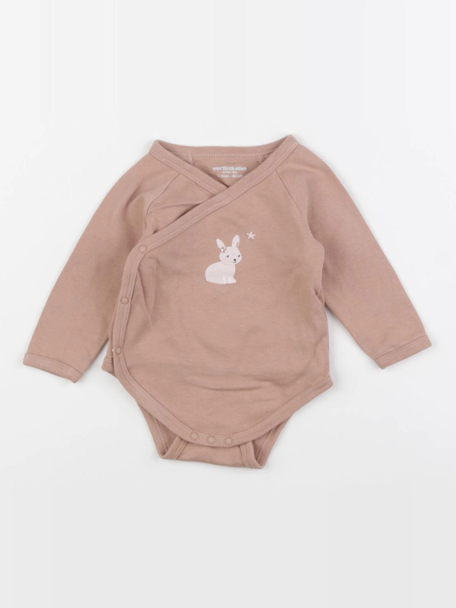 Vertbaudet - body marron - 3 mois