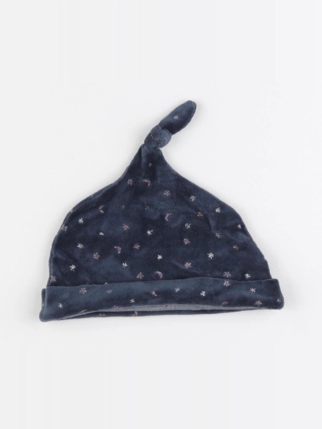 La Redoute - bonnet de naissance bleu, argent - 1 mois