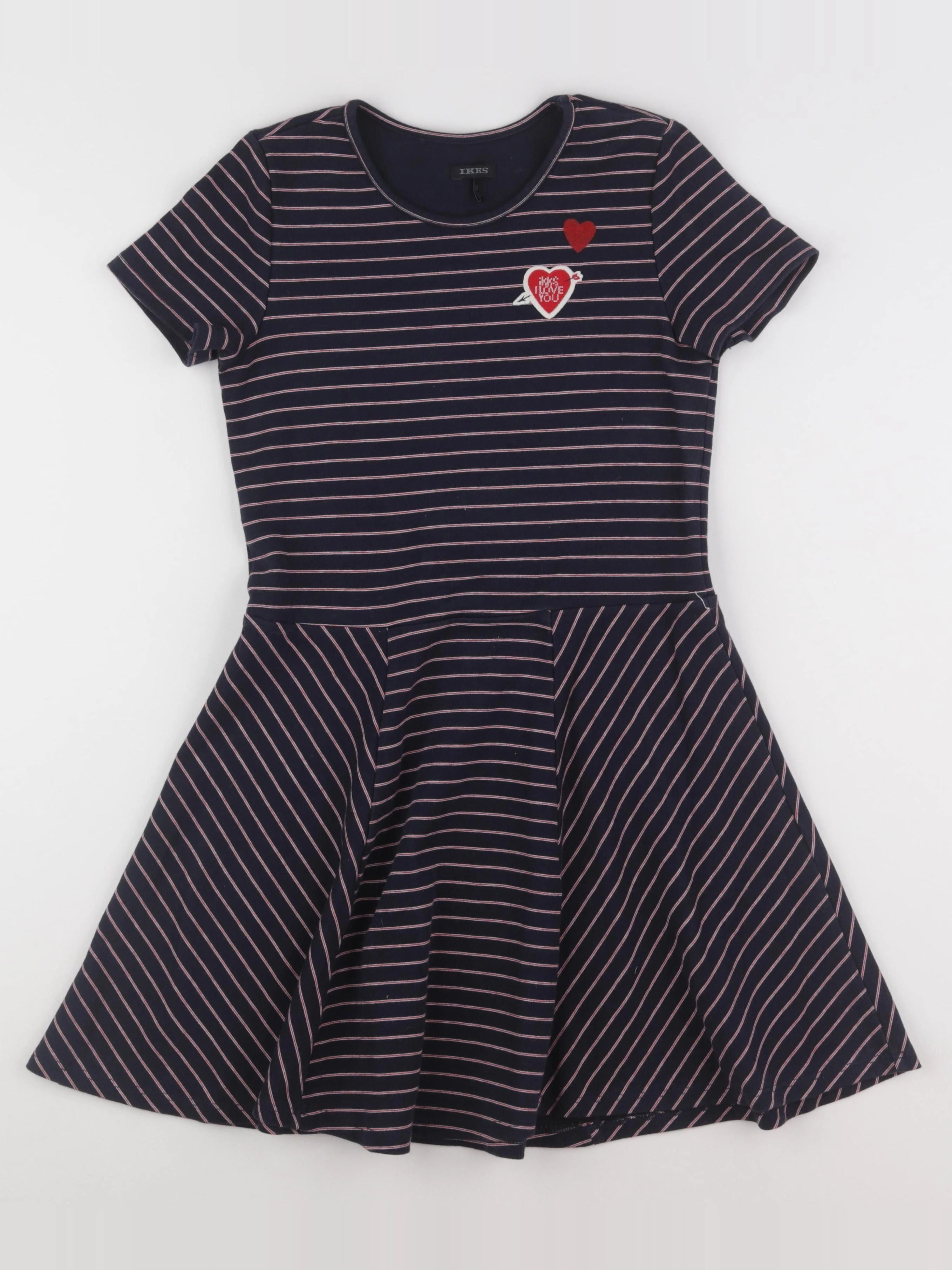 IKKS - robe bleu, rouge - 10 ans