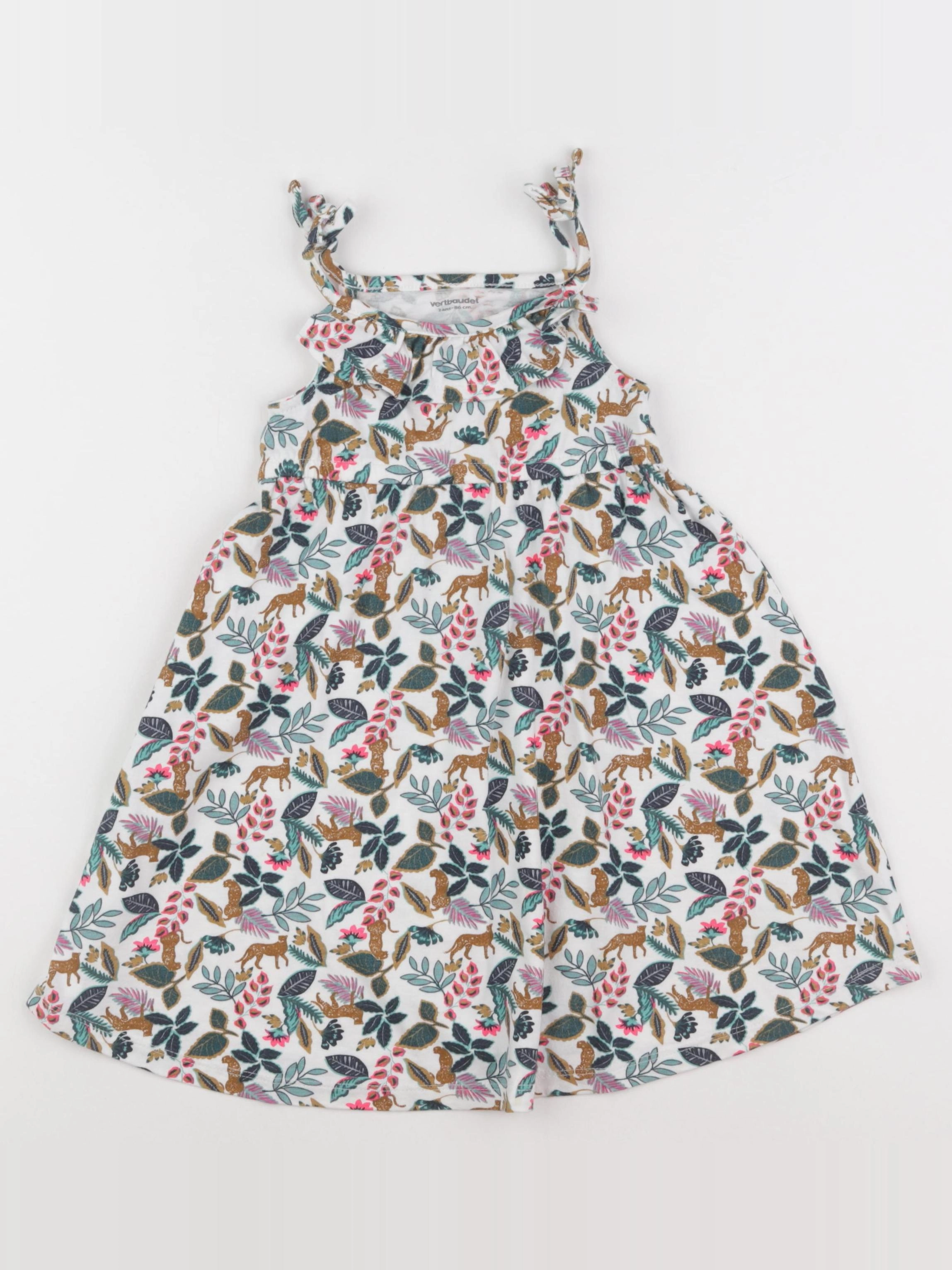Vertbaudet - robe multicolore - 2 ans
