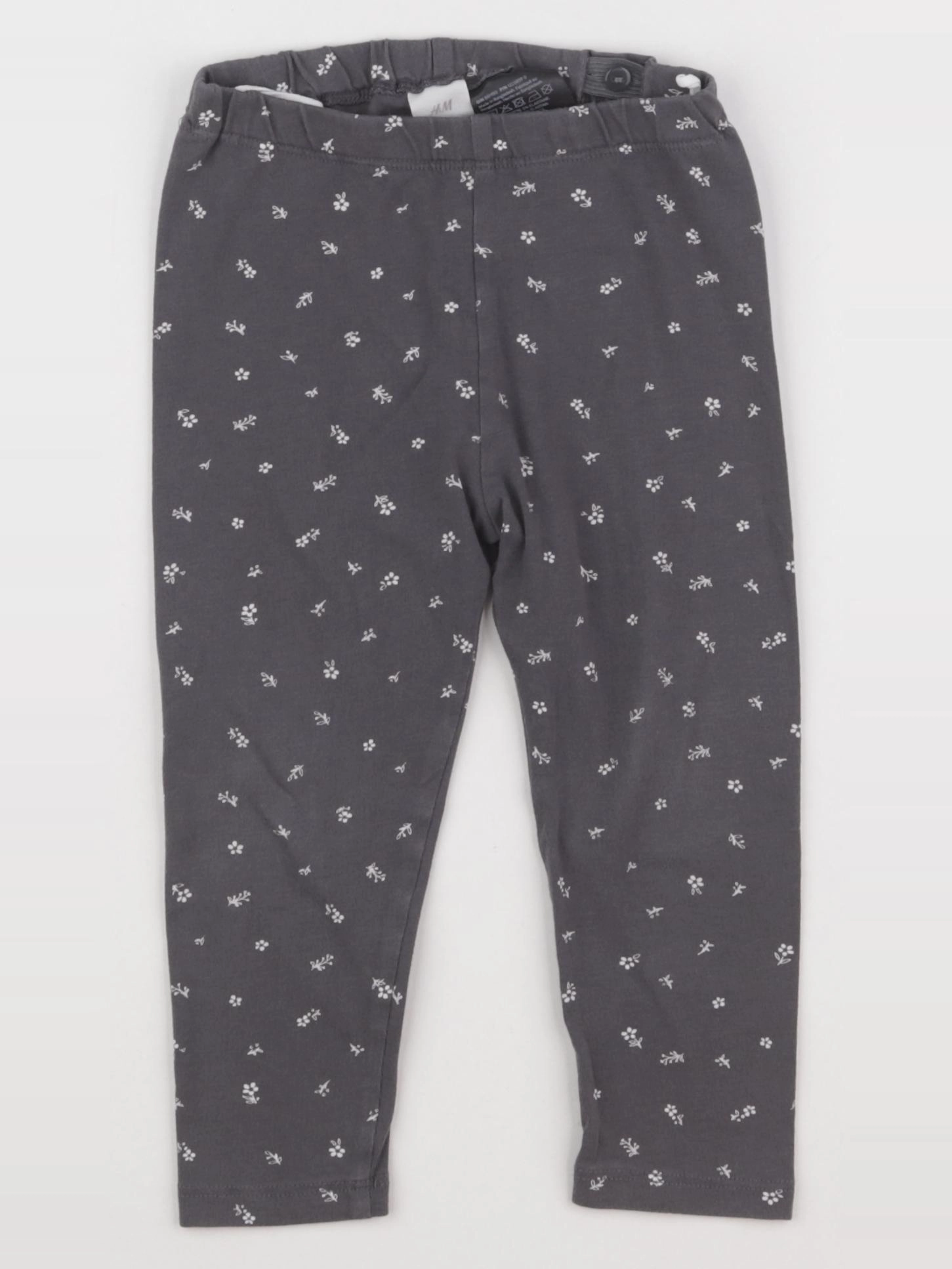 H&M - legging gris - 18 mois